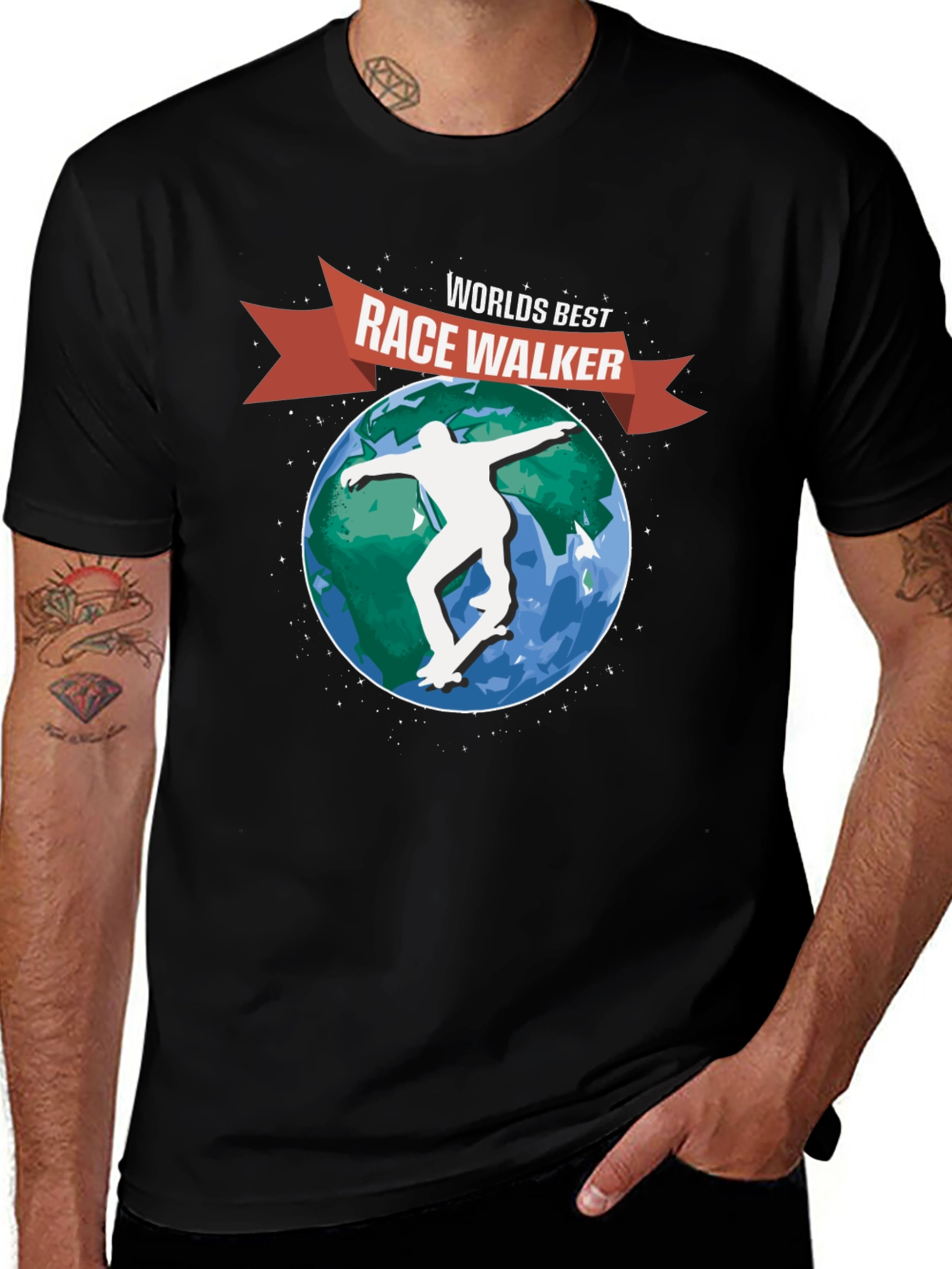 Variant 6 of World's Best Race Walker T-Shirt