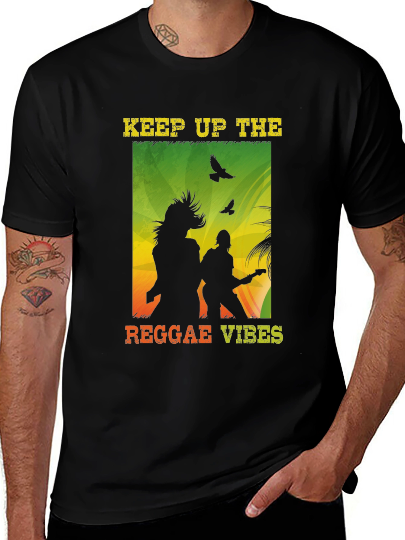 Variant 21 of Keep Up The Reggae Vibes Graphic T-Shirt