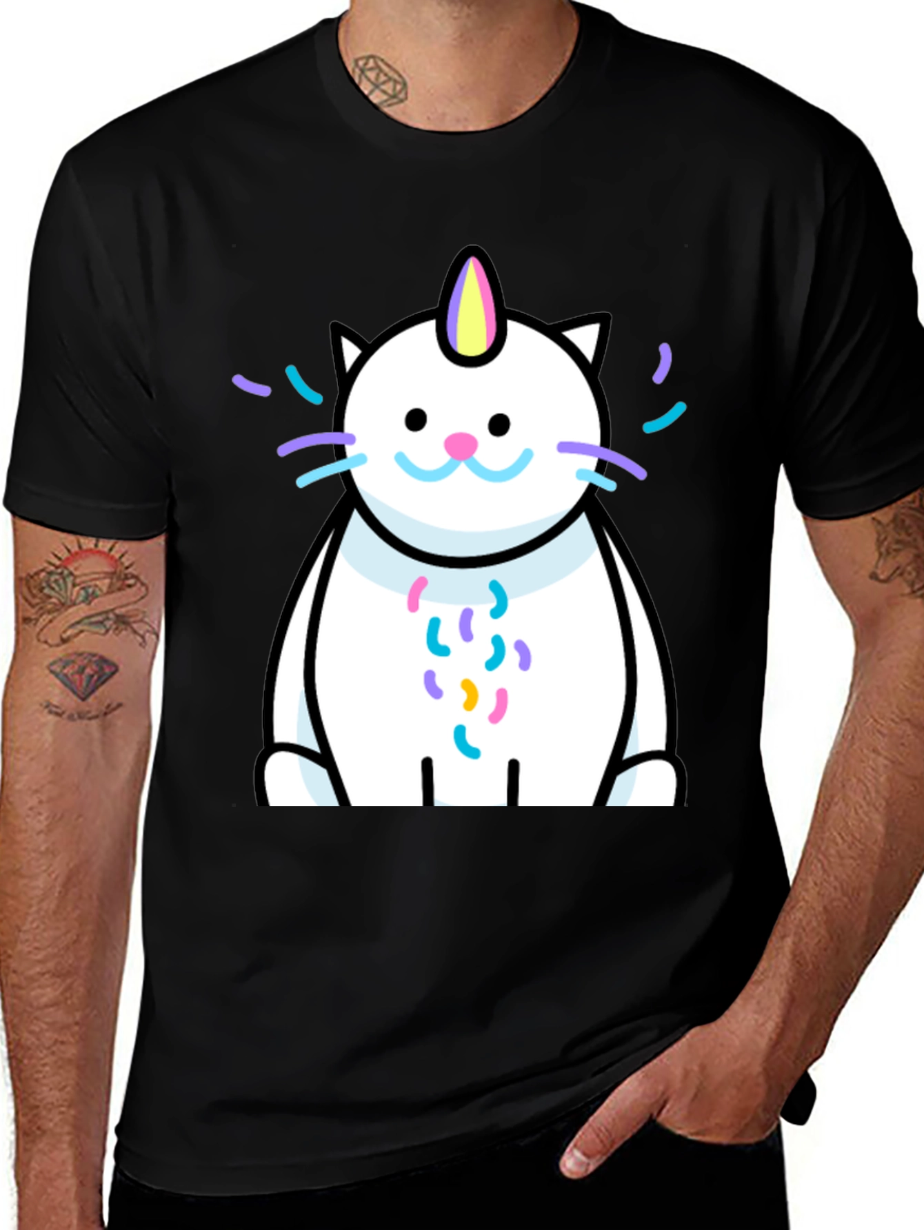 Variant 17 of Unicorn Cat T-Shirt - Whimsical Graphic Tee