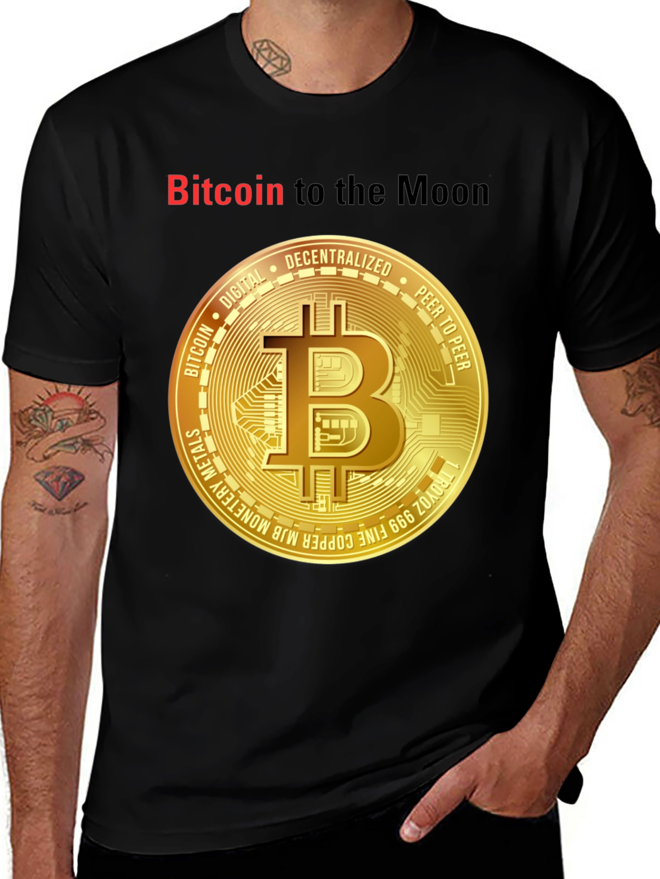 Bitcoin to the Moon T-Shirt Crypto Tee