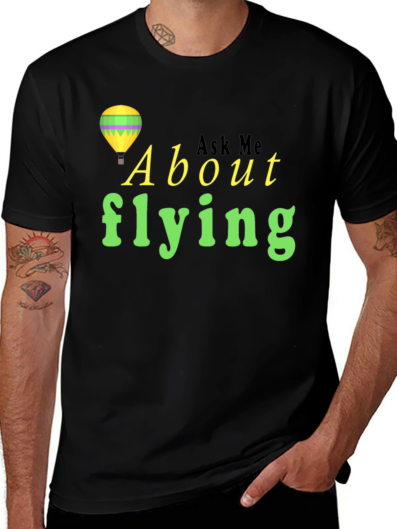 Variant 24 of Ask Me About Flying T-Shirt