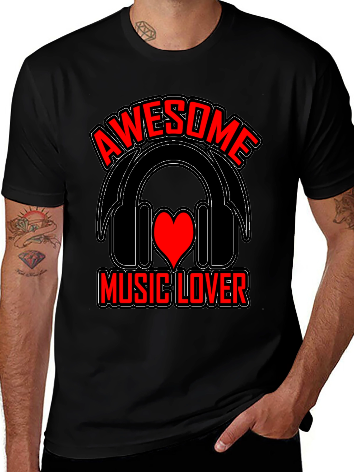 Variant 16 of Awesome Music Lover Graphic Tee