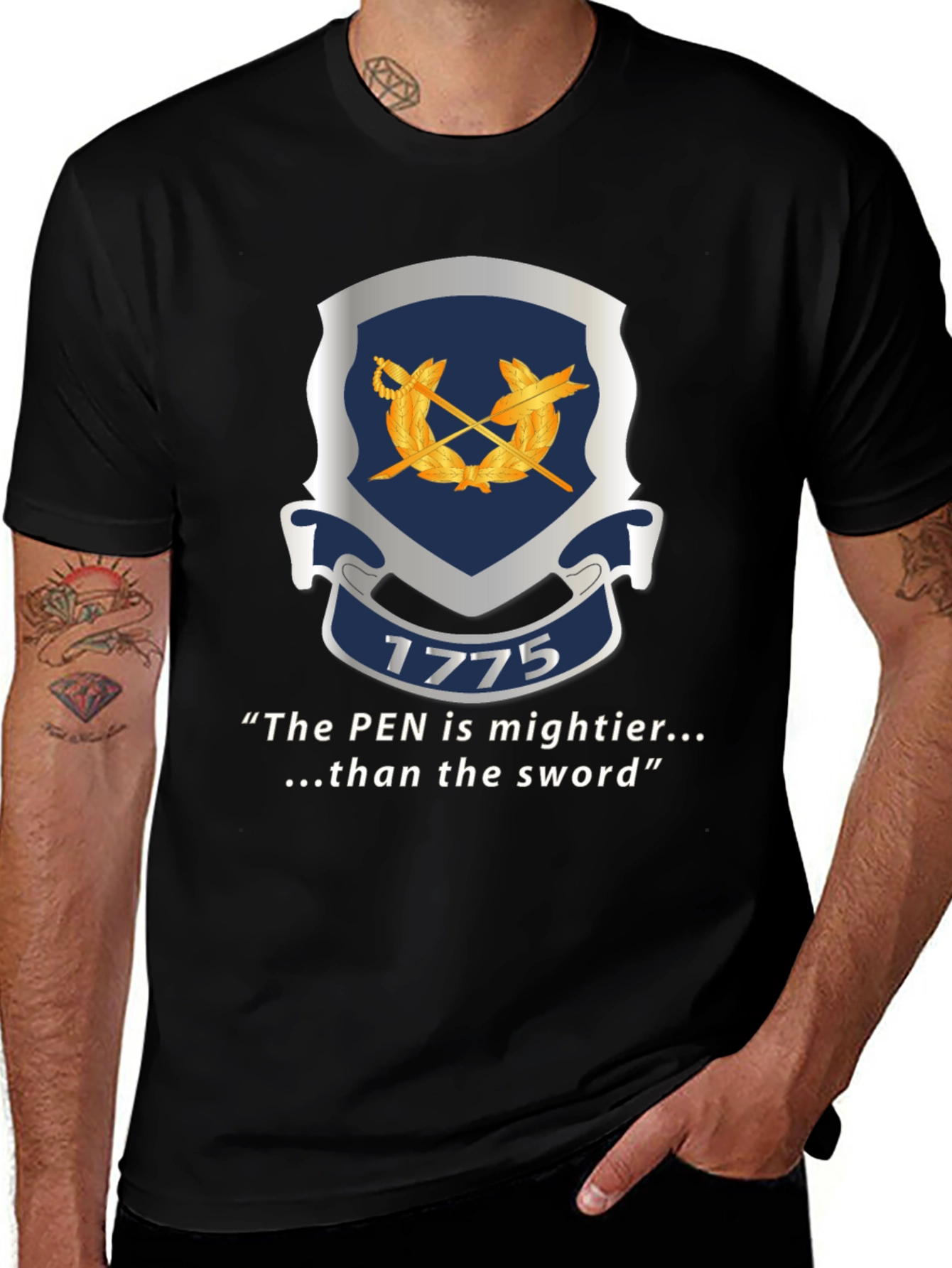 Variant 25 of Patriotic 1775 Pen & Sword T-Shirt