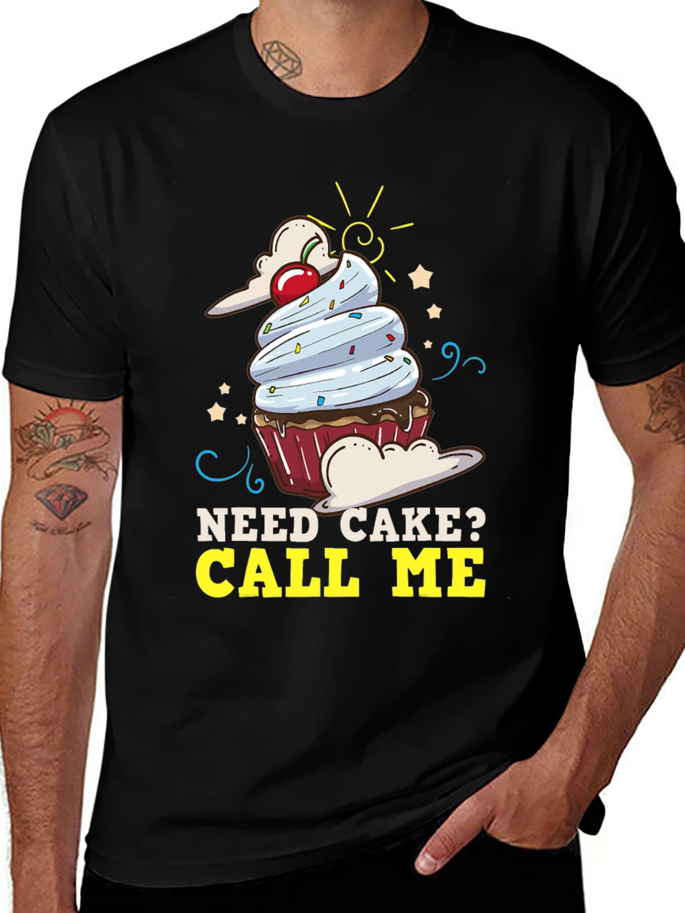 Variant 22 of Need Cake? Call Me Graphic T-Shirt