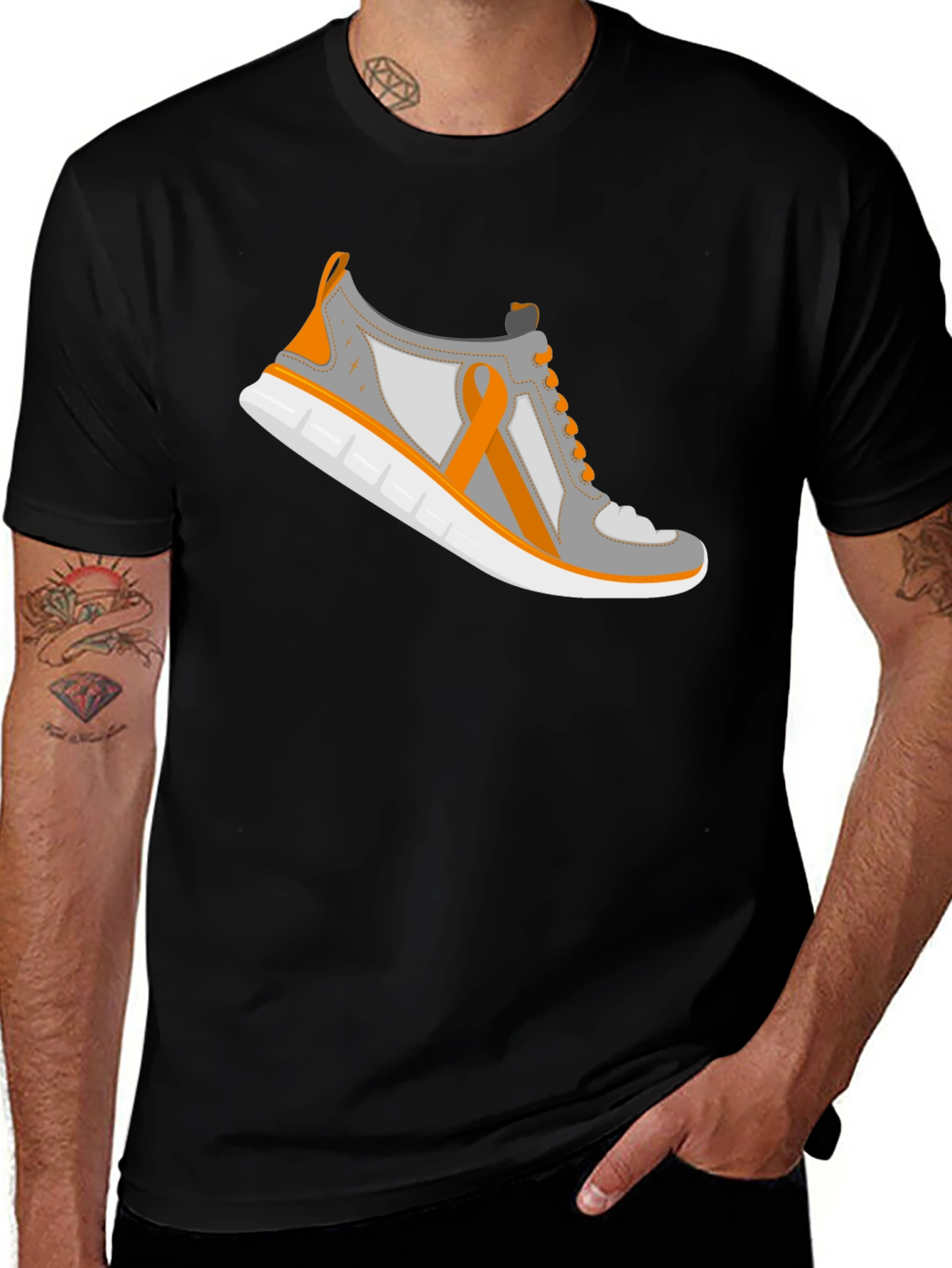 Variant 15 of Black T-Shirt with Shoe Graphic
