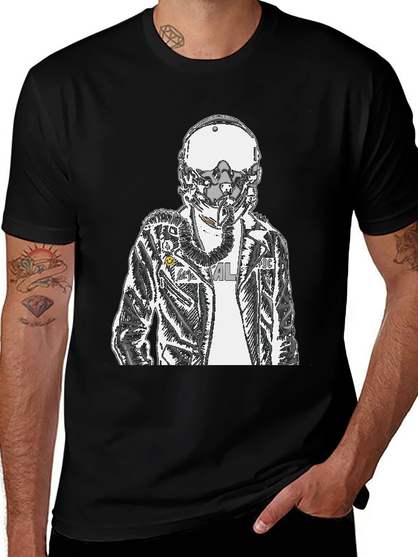 Variant 27 of Pilot Graphic Tee - Black Crew Neck T-Shirt