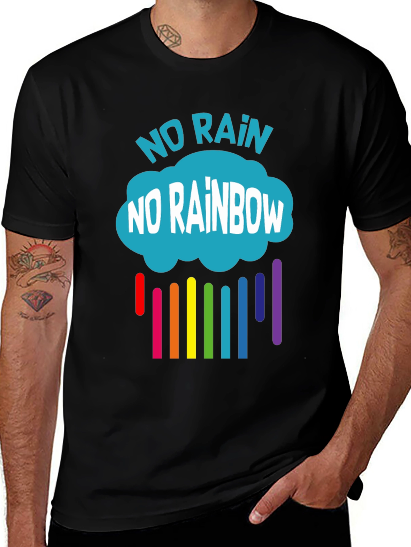 No Rain No Rainbow Graphic T-Shirt