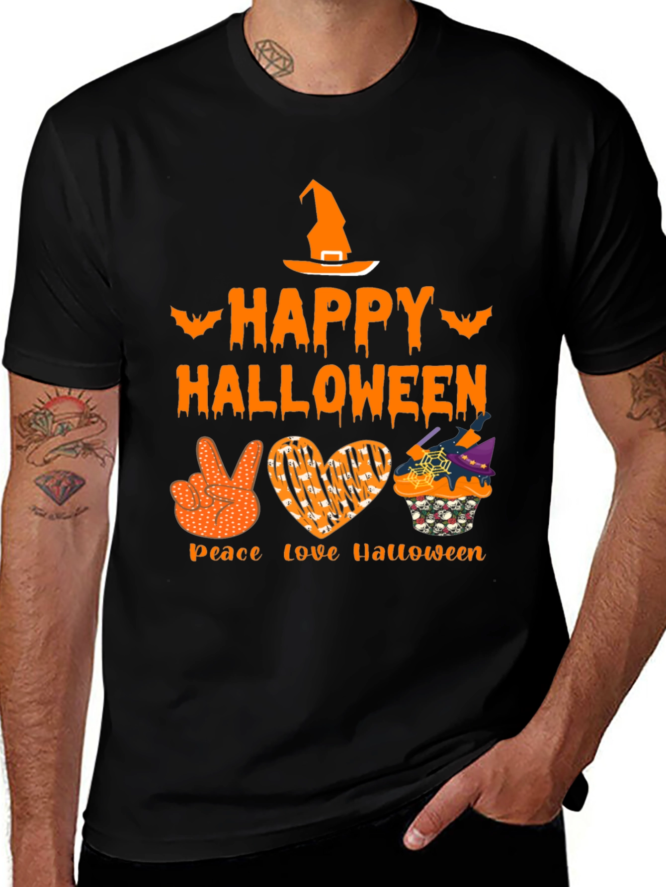 Happy Halloween Peace Love T-Shirt