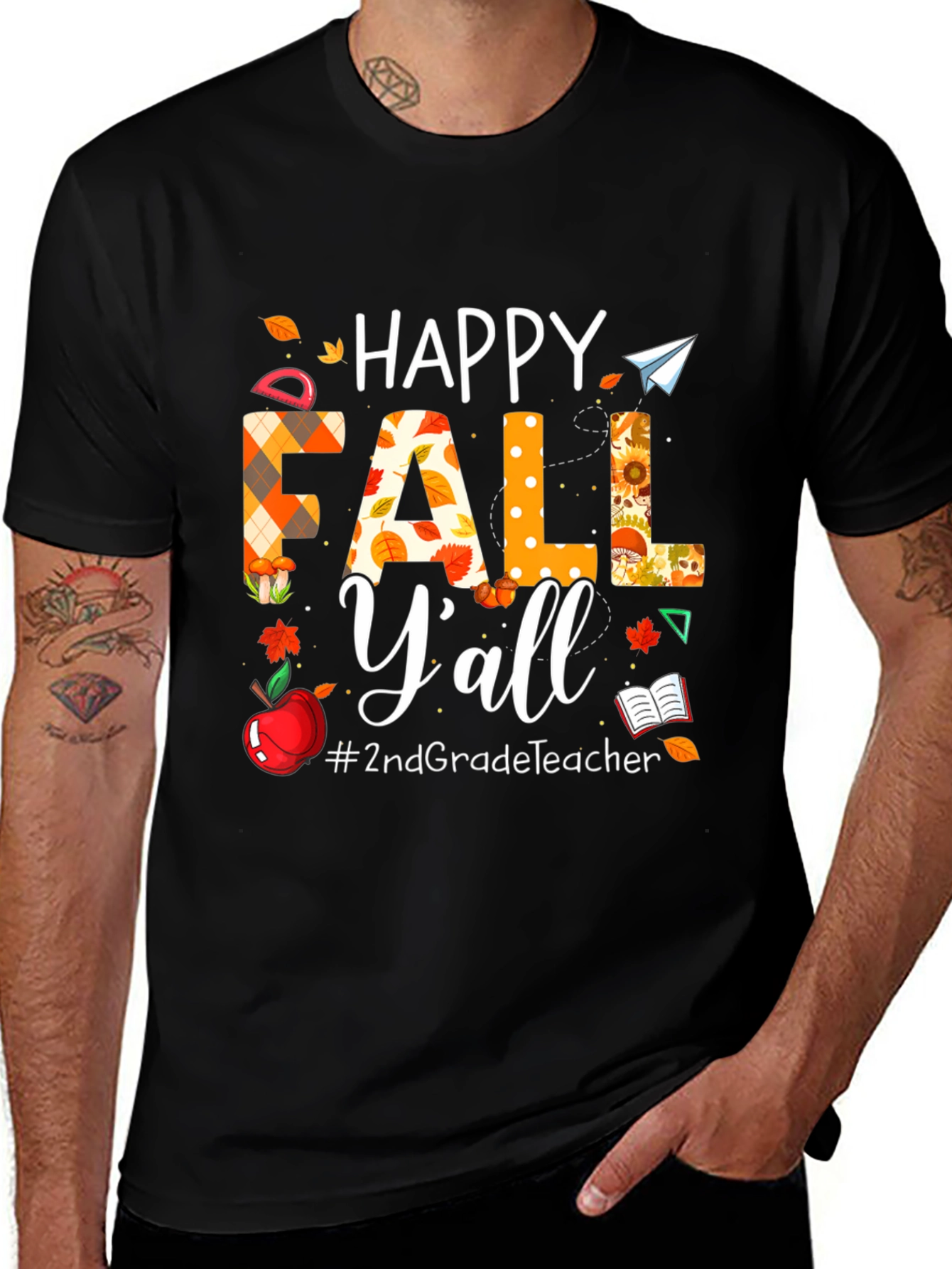Variant 2 of Happy Fall Y'all Teacher T-Shirt
