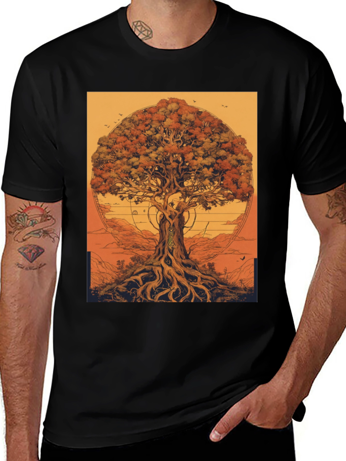 Variant 9 of Tree of Life Graphic Tee - Nature Inspired Design