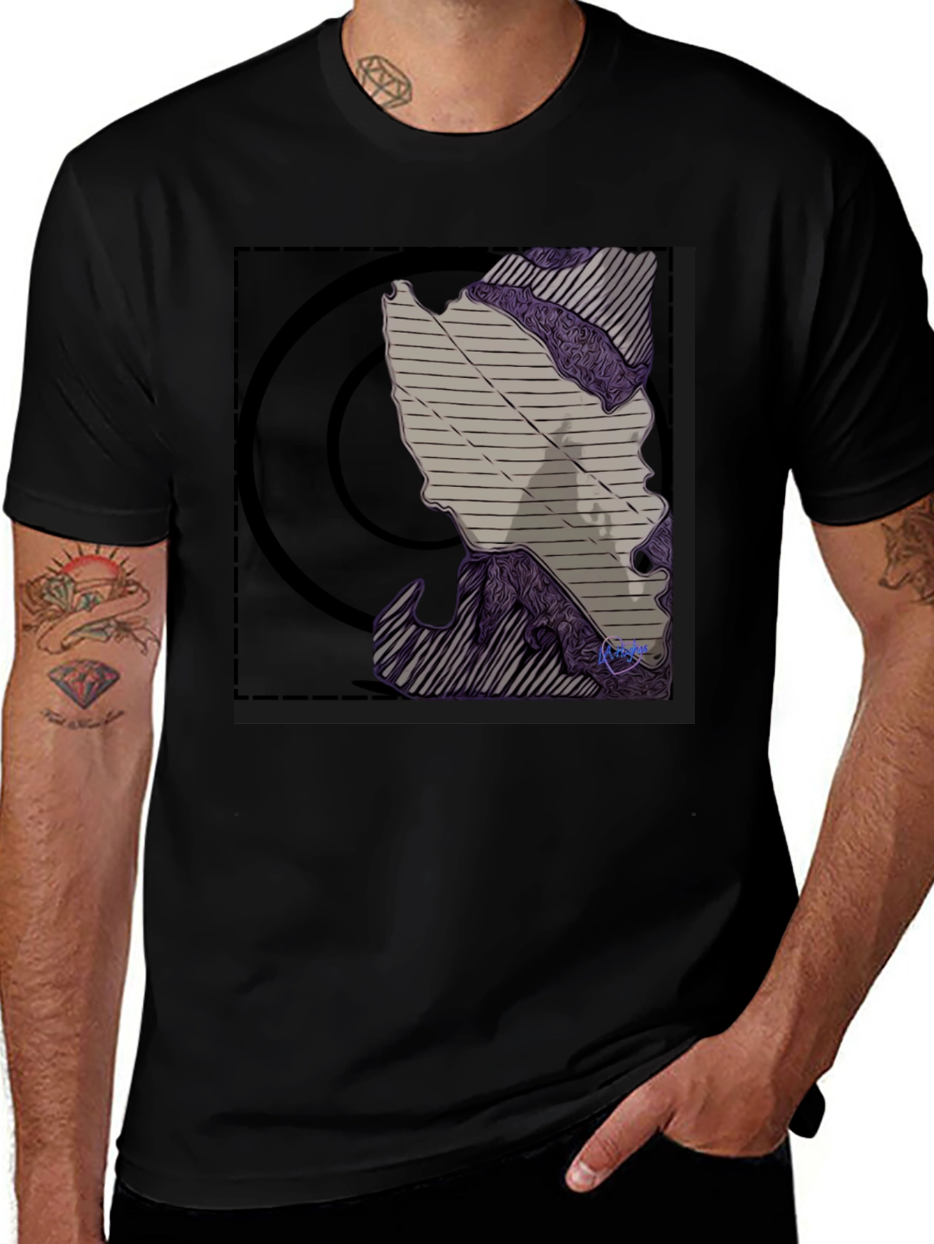 Variant 30 of Abstract Profile Tee - Modern Graphic Print