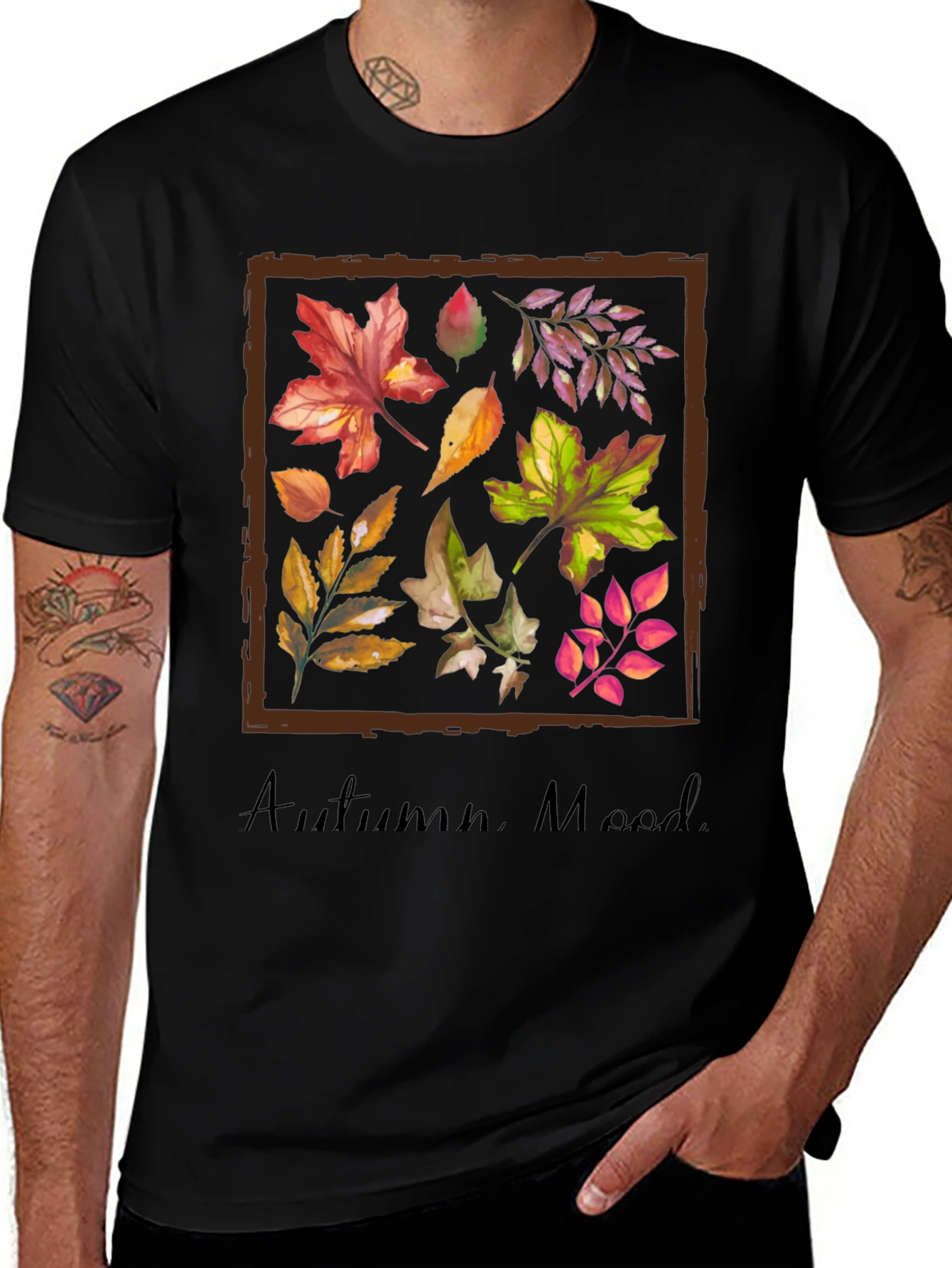 Variant 30 of Autumn Mood T-Shirt - Fall Leaves Graphic Tee