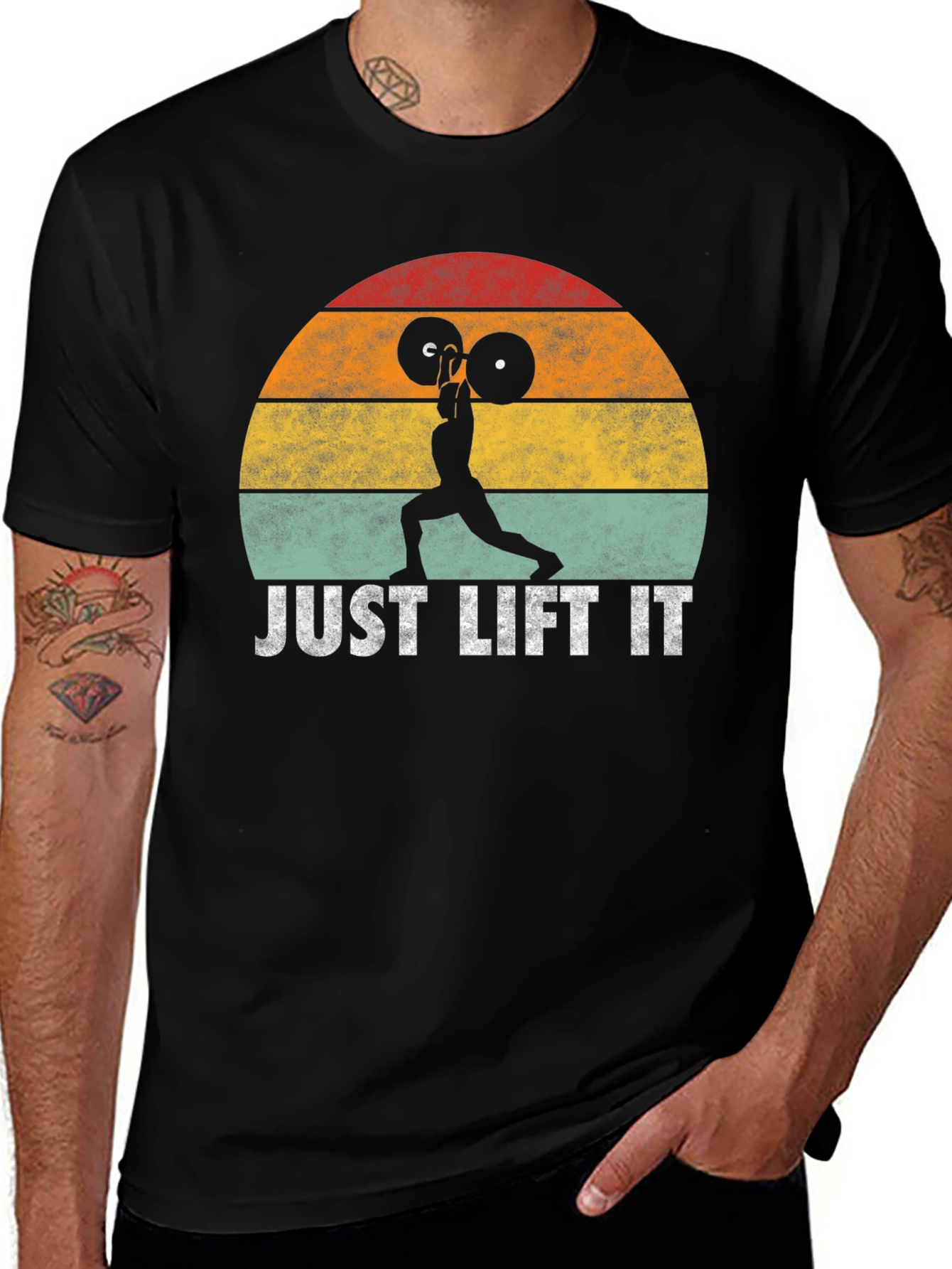 Variant 24 of Just Lift It T-Shirt - Gym Workout Apparel