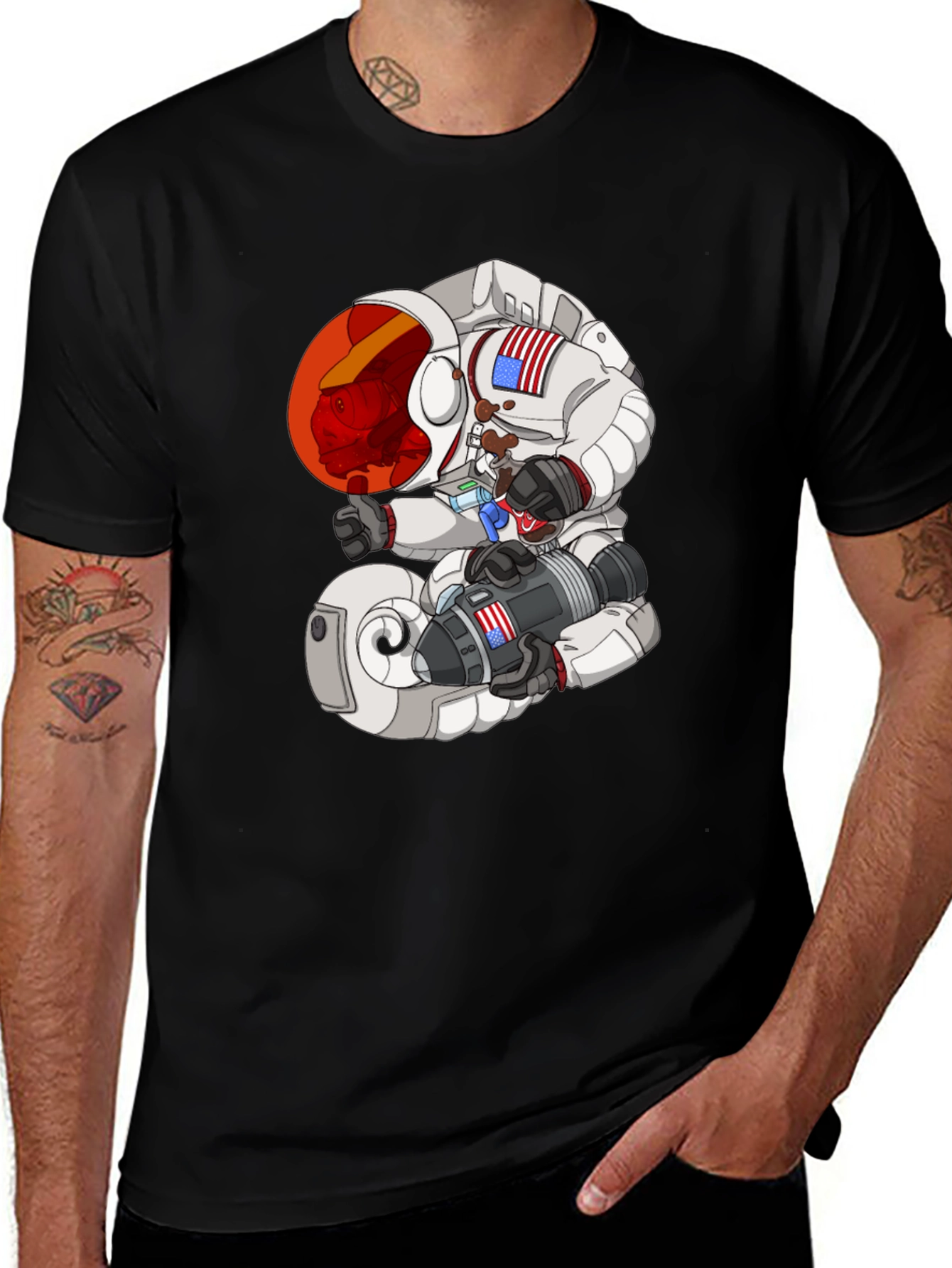 Variant 11 of Astronaut Bear T-Shirt