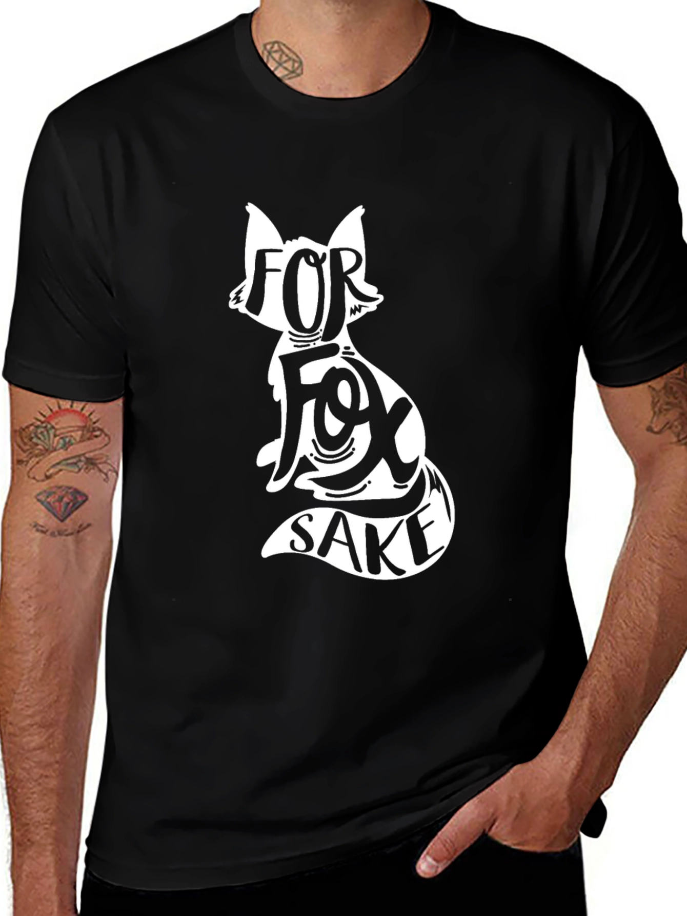For Fox Sake Graphic T-Shirt - Quirky Animal Design