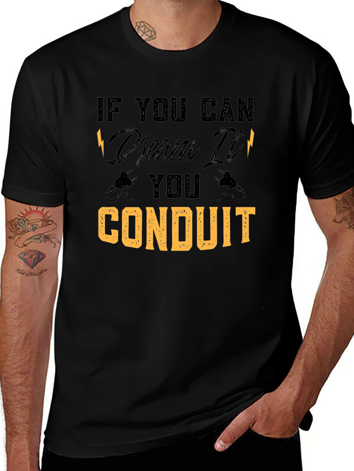 Electrician Dream Conduit Graphic T-Shirt
