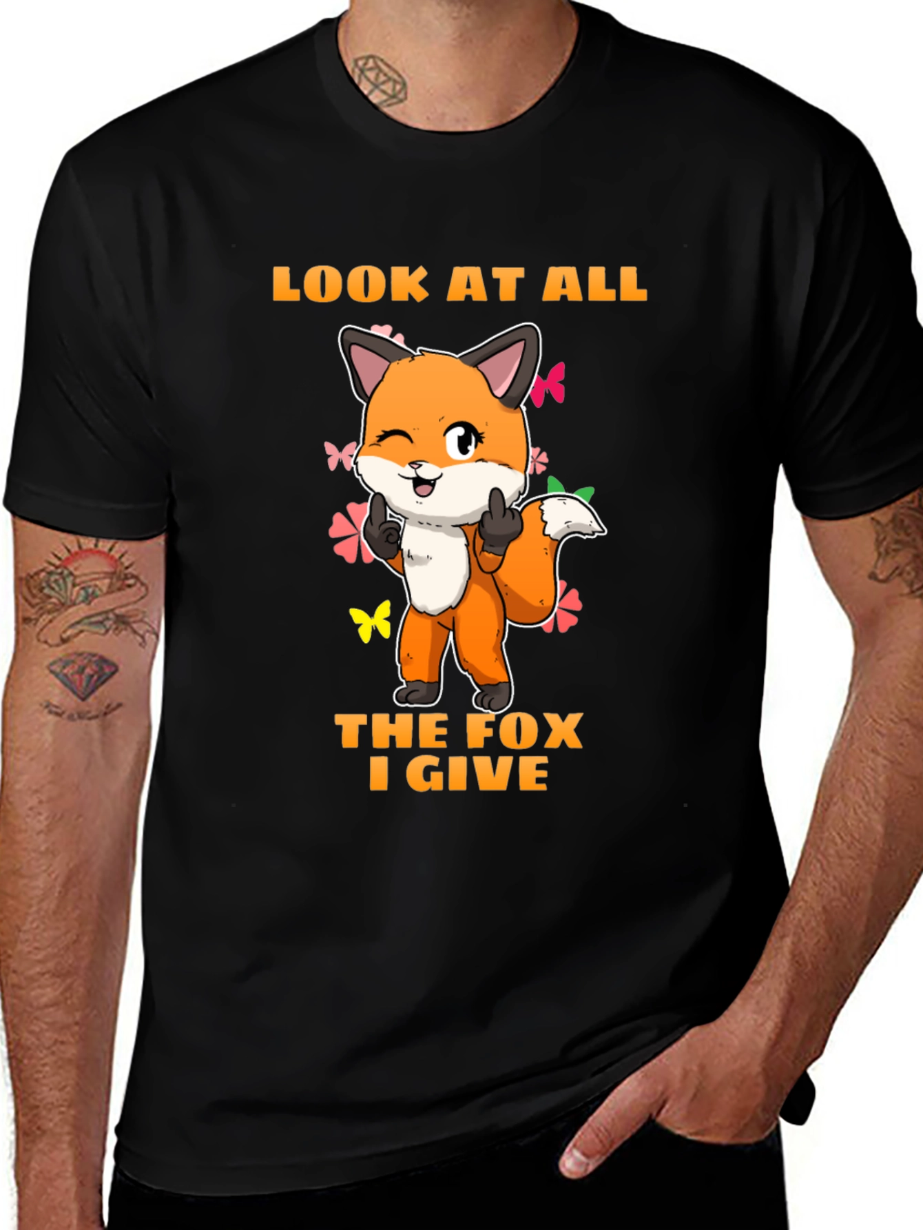 Variant 8 of Funny Fox Graphic T-Shirt - Look At All The Fox I Give