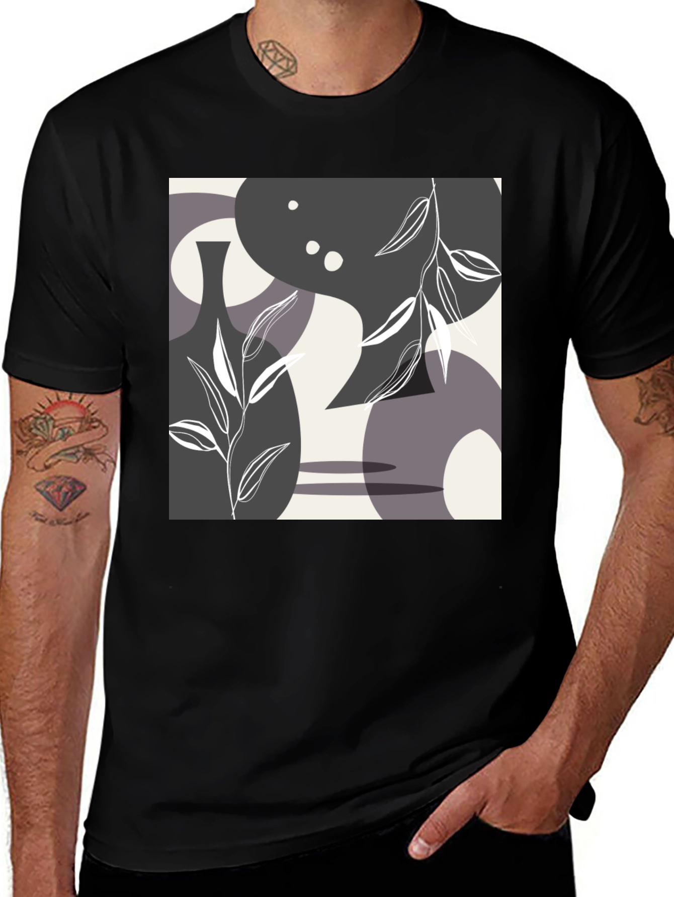 Variant 11 of Abstract Art Graphic Tee - Modern Style