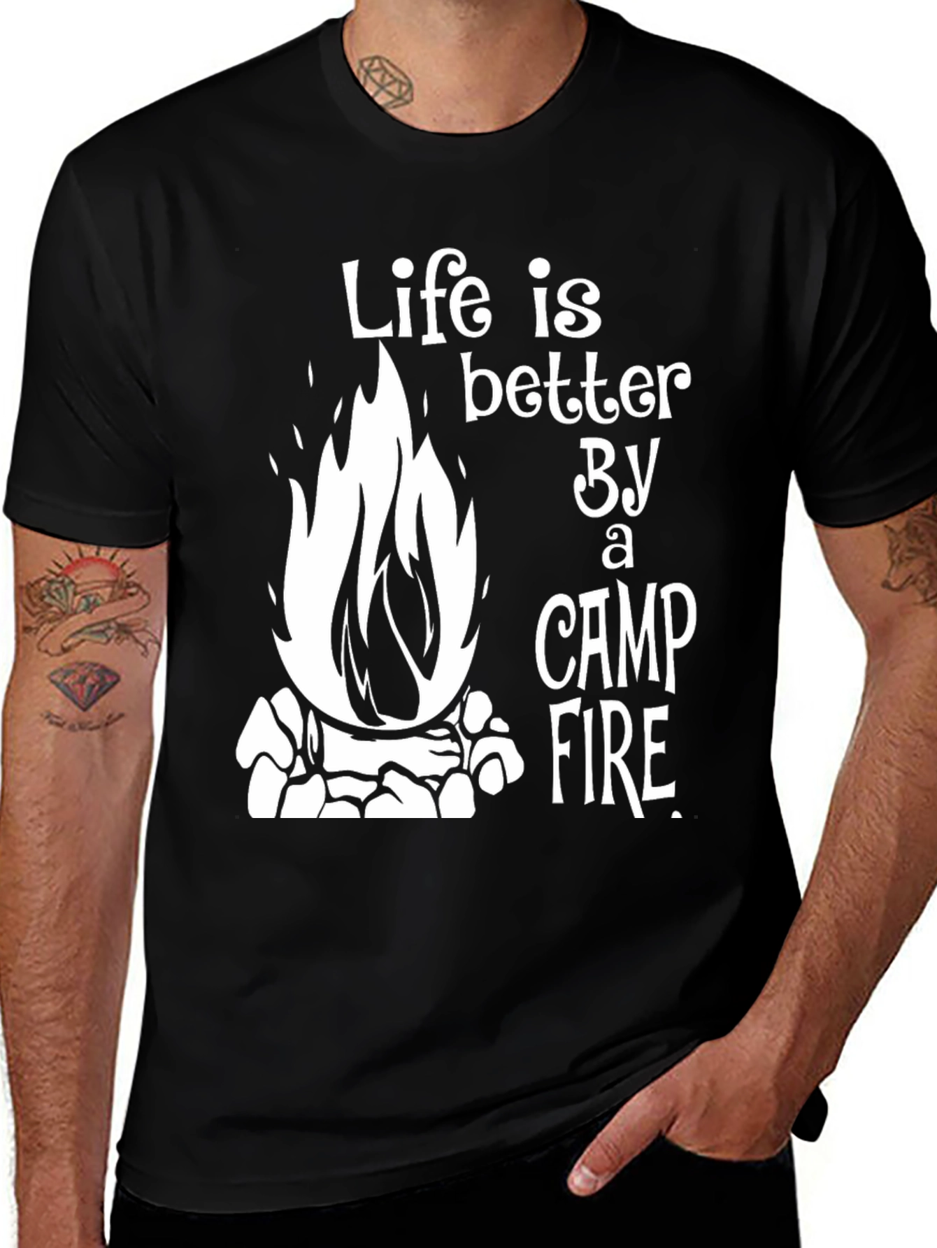 Variant 11 of Campfire Life T-Shirt - Better By A Camp Fire - Camping Tee