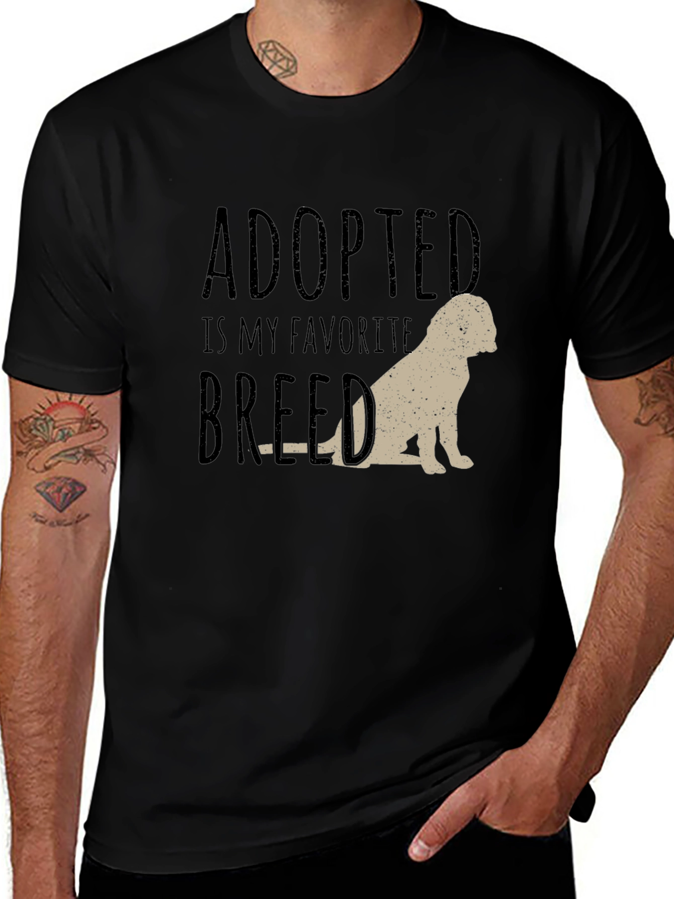 Variant 8 of Adopted is My Favorite Breed Graphic T-Shirt