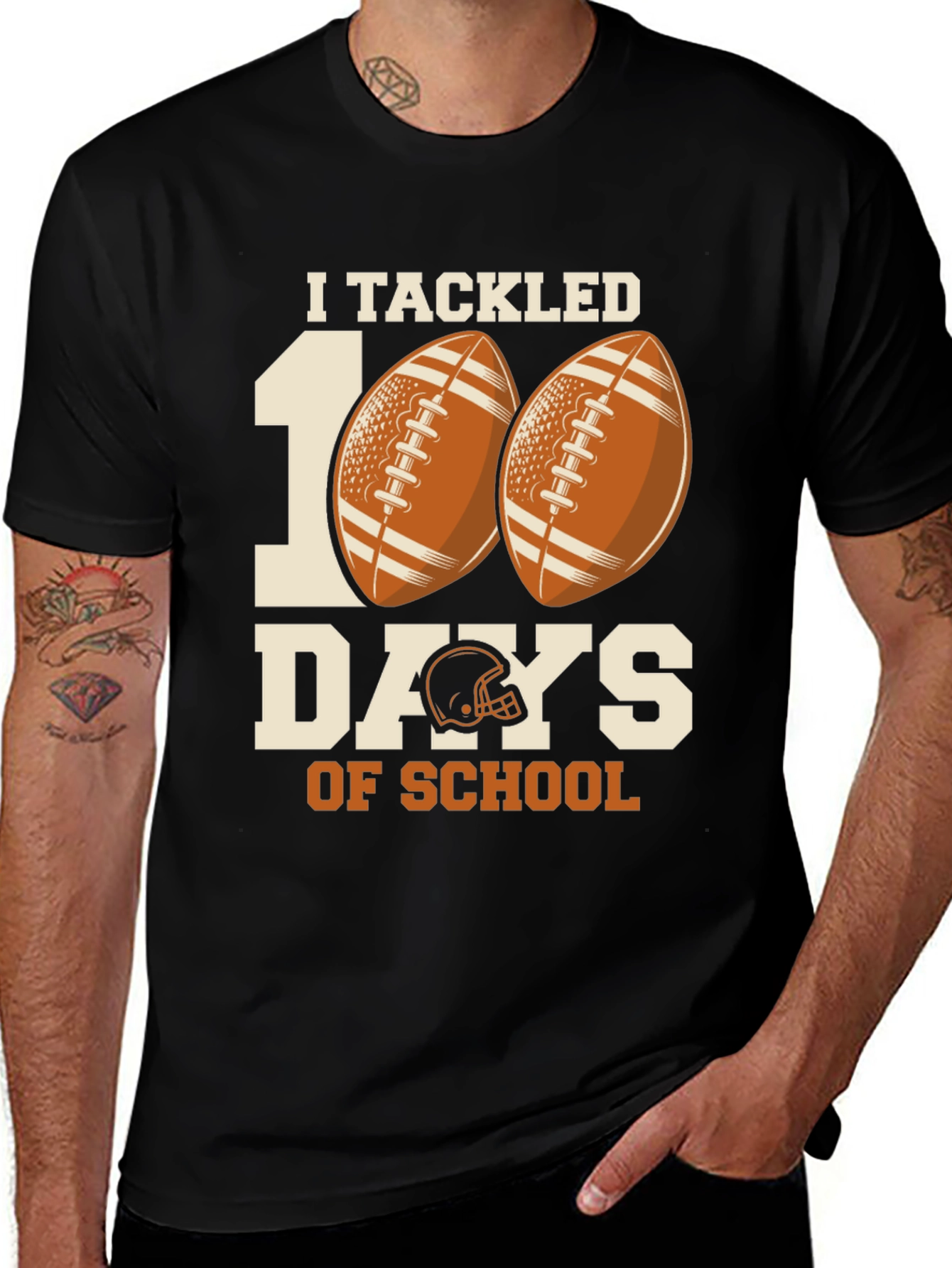 Variant 14 of I Tackled 100 Days of School Football T-Shirt