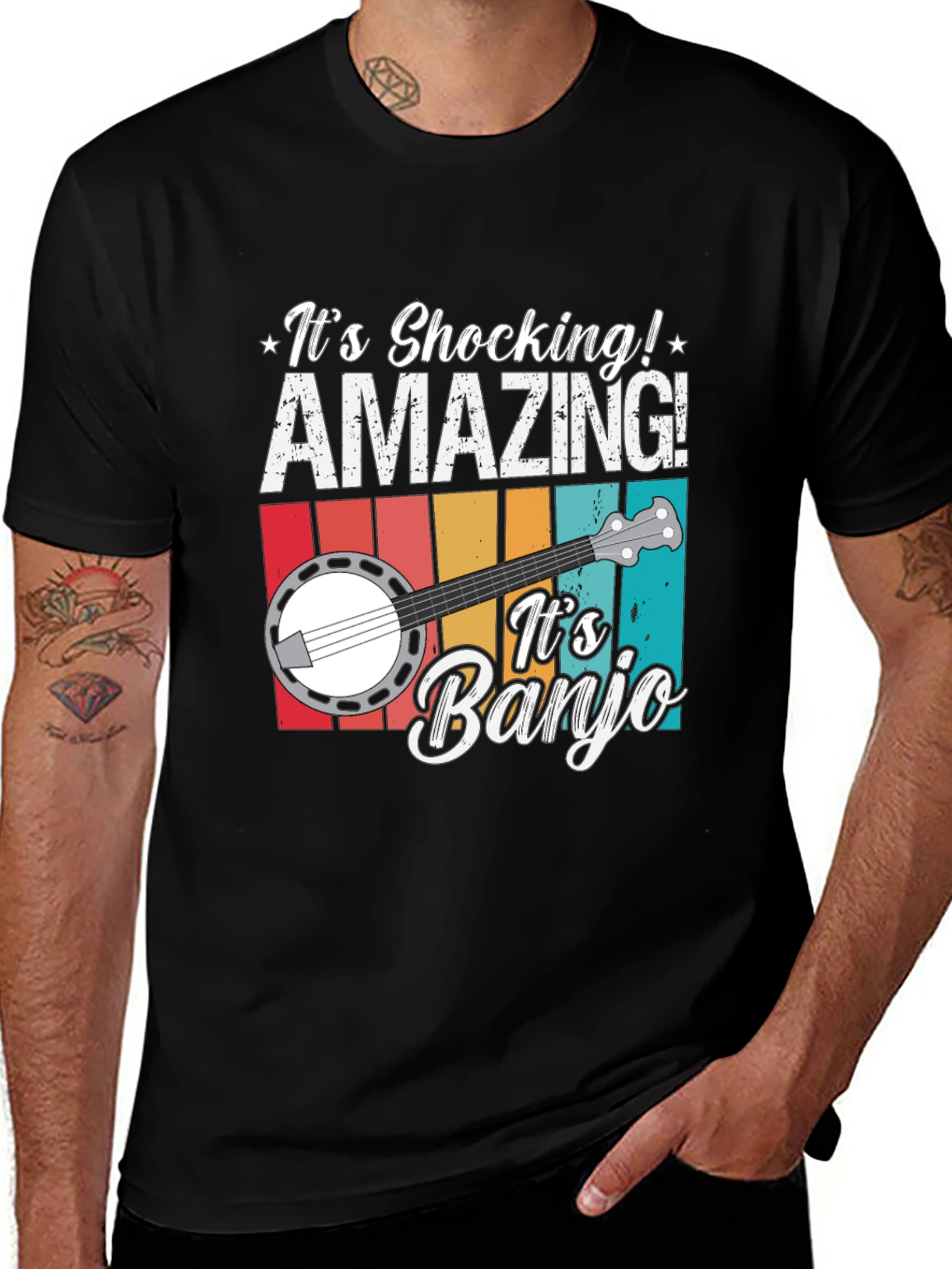 Variant 6 of Amazing Banjo Graphic Tee - Music Lover's T-Shirt