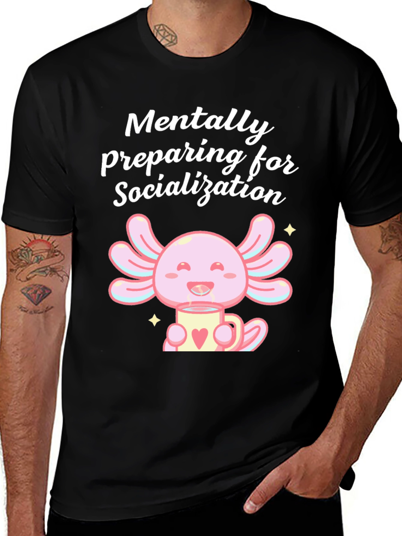 Variant 18 of Mentally Preparing Axolotl T-Shirt