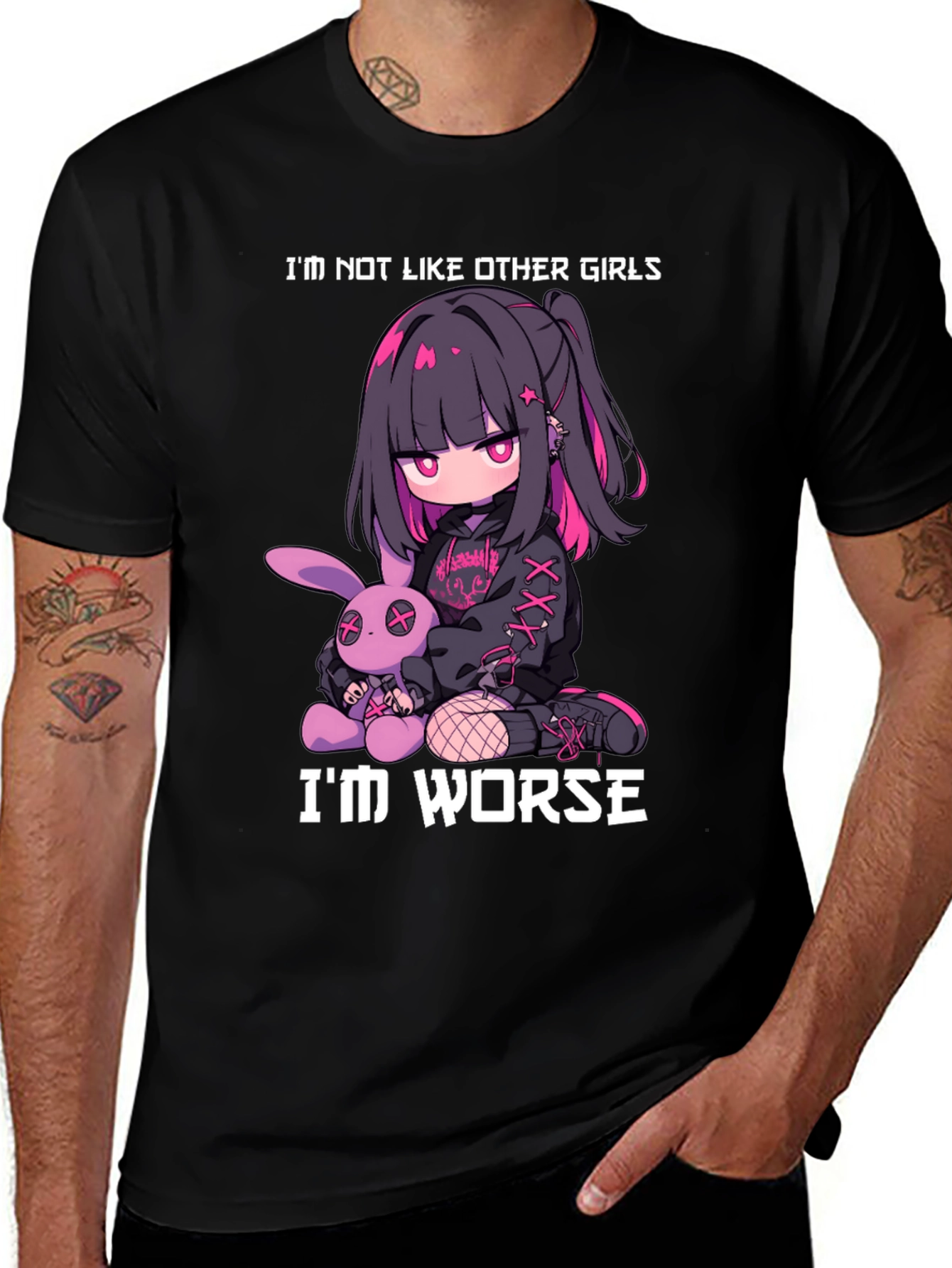 Variant 12 of I'm Not Like Other Girls - Goth Anime T-Shirt