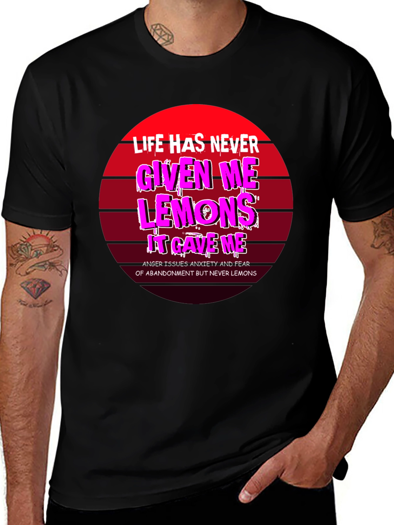 Variant 17 of Life Gave Me Issues, Not Lemons, Funny Graphic Tee