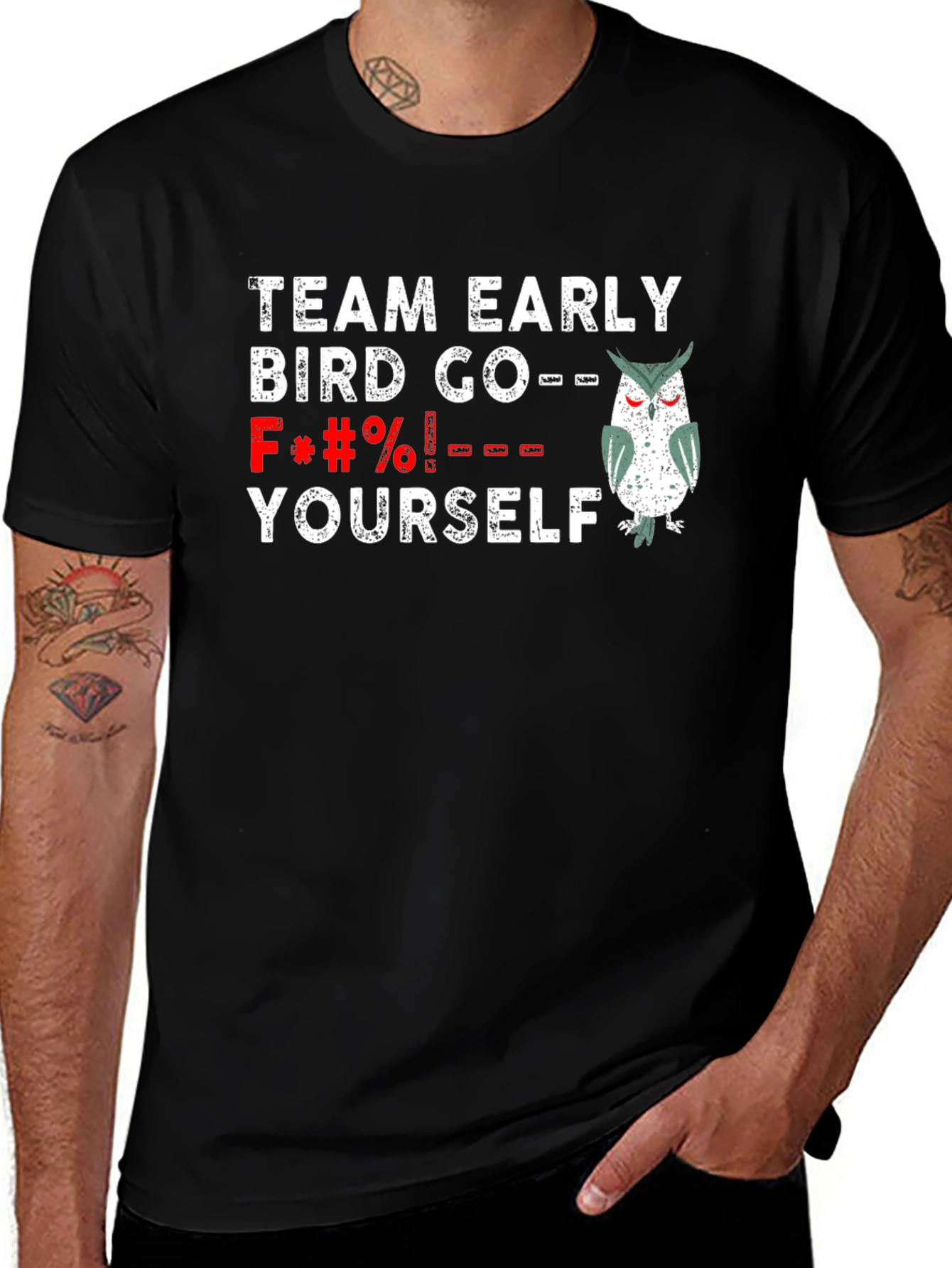 Variant 19 of Team Early Bird Go F-yourself Graphic Tee