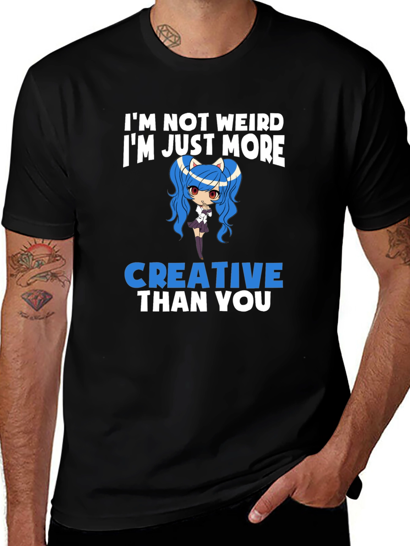 Variant 13 of I'm Not Weird T-Shirt - Creative Anime Graphic Tee
