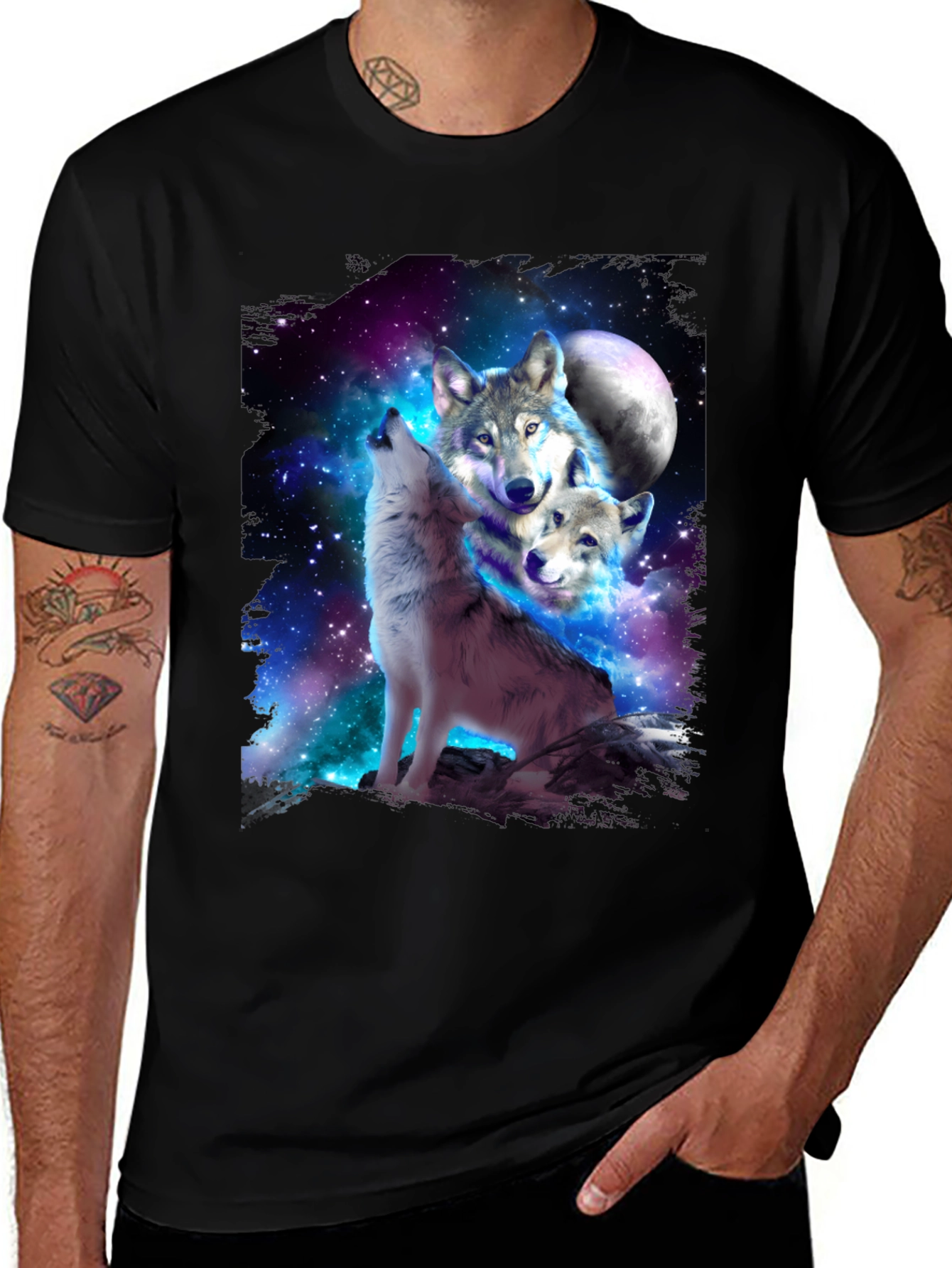 Variant 9 of Wolf Pack Galaxy Graphic Tee