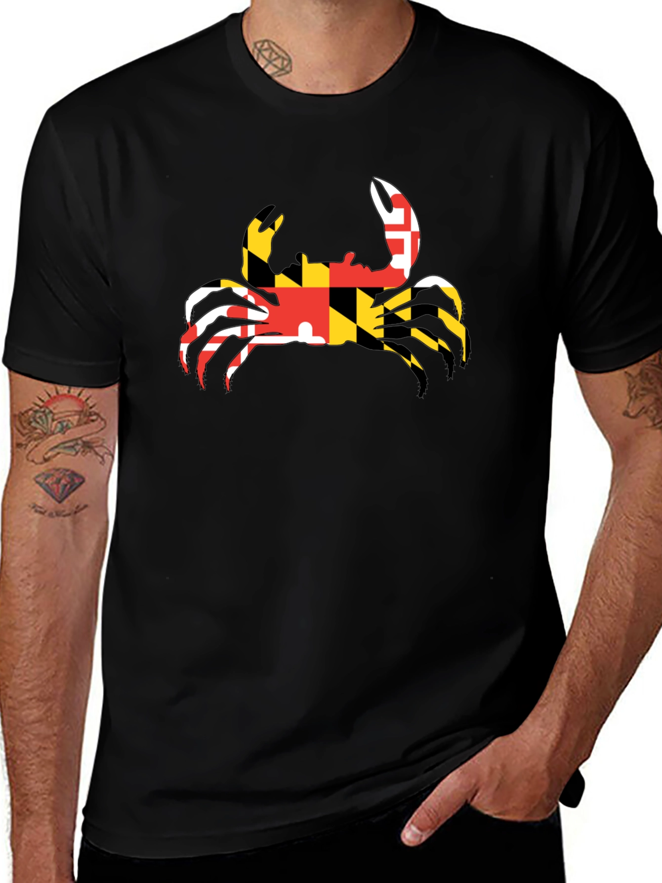 Maryland Crab T-Shirt - Black Graphic Tee