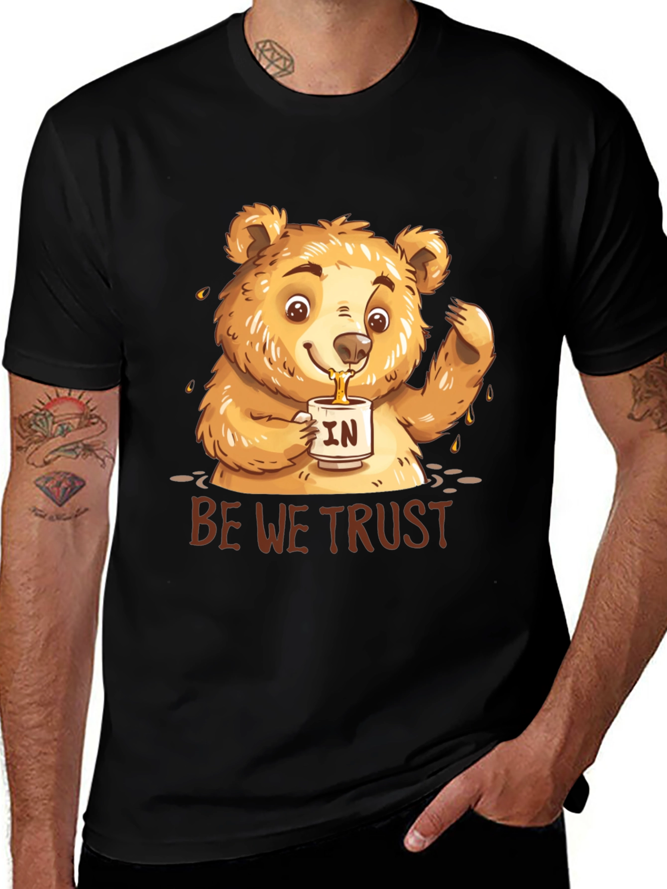 Variant 5 of Bear "Be We Trust" Graphic T-Shirt