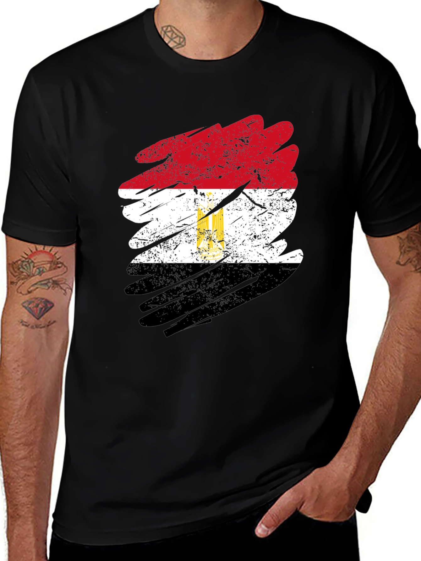 Variant 14 of Egypt Flag Brush Stroke T-Shirt