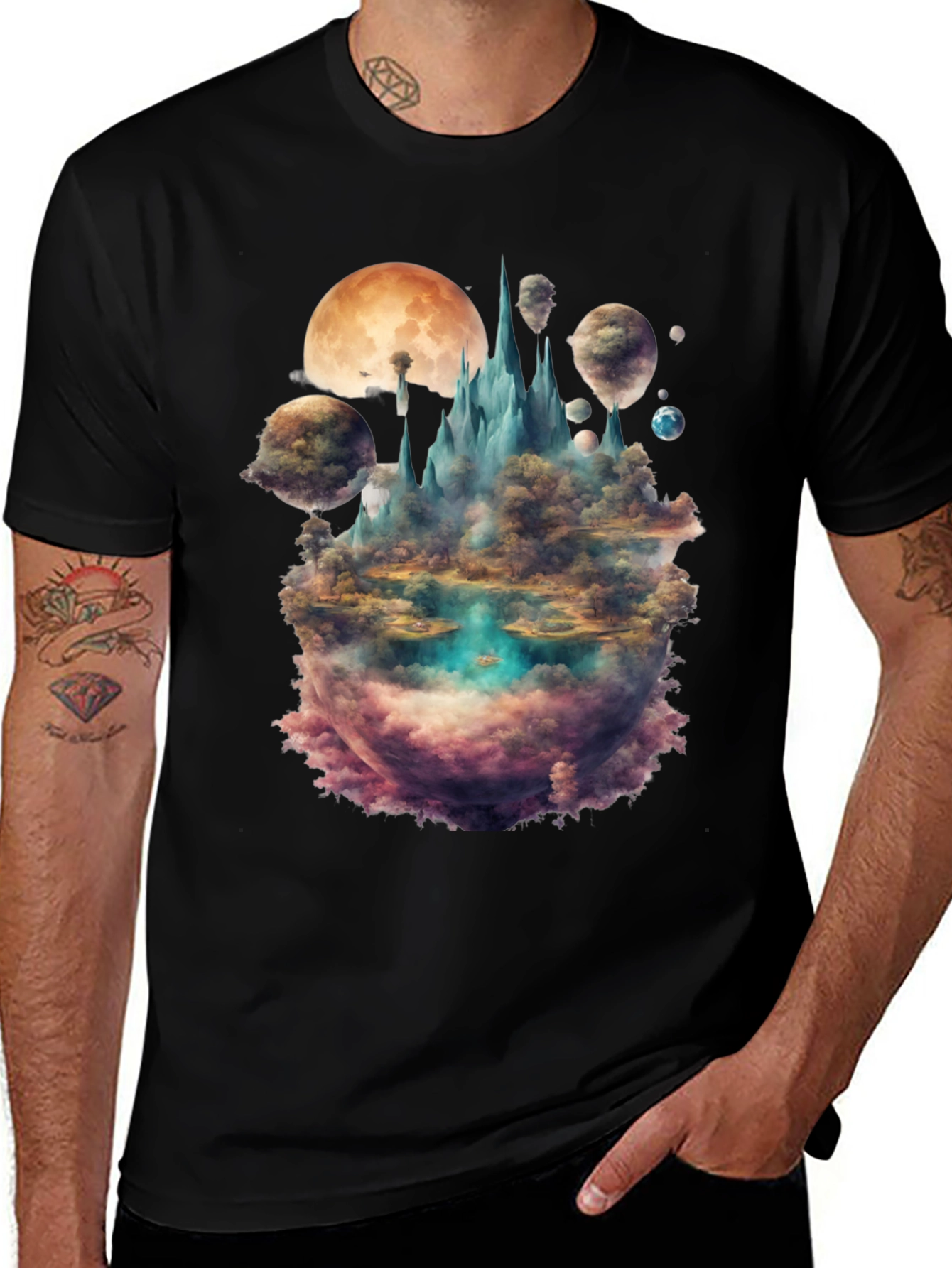Variant 3 of Dreamscape Planet T-Shirt