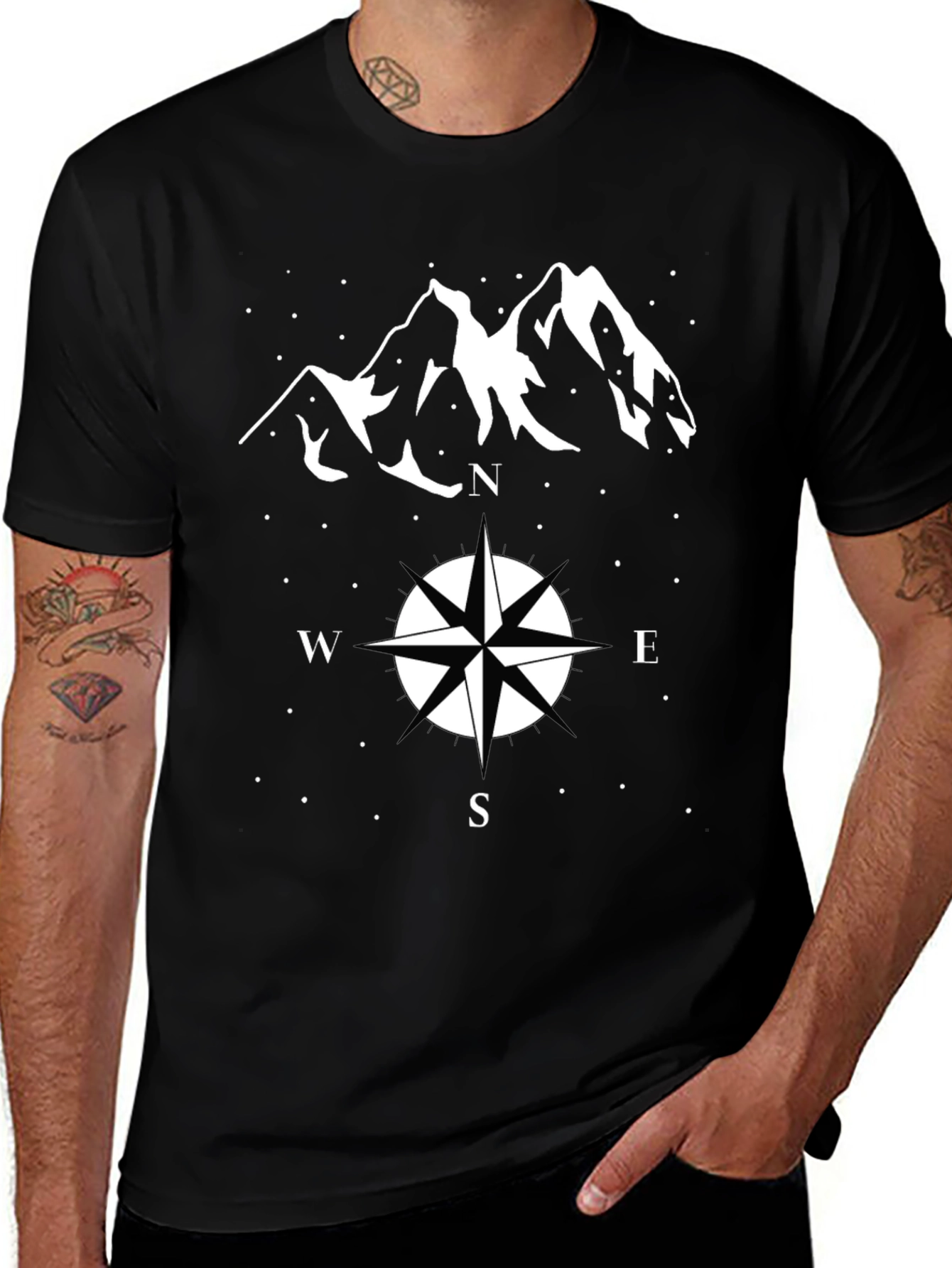 Variant 12 of Mountain Compass Graphic Tee - Adventure Awaits