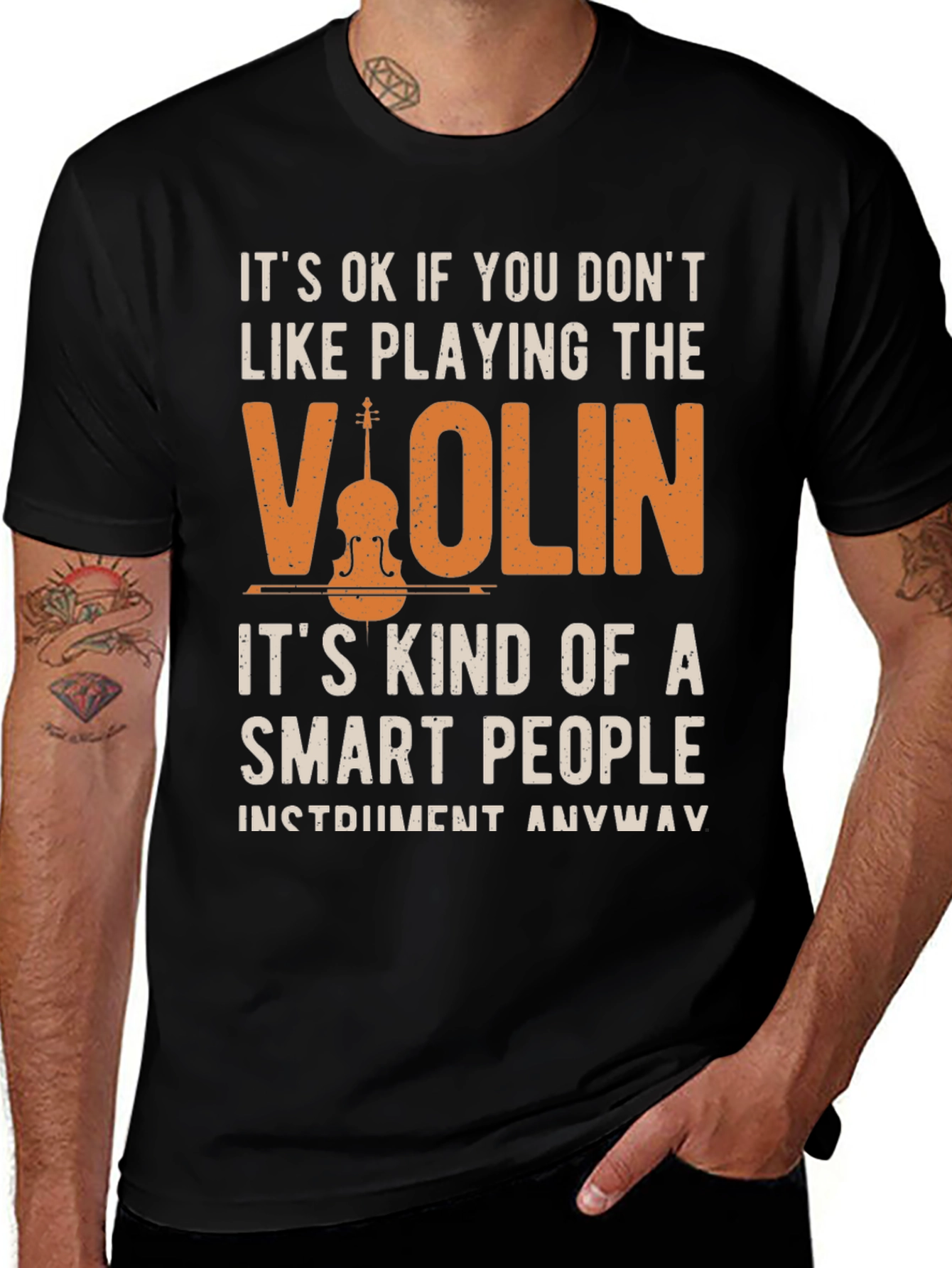 Variant 21 of Violin Player T-Shirt - Smart People Instrument Tee