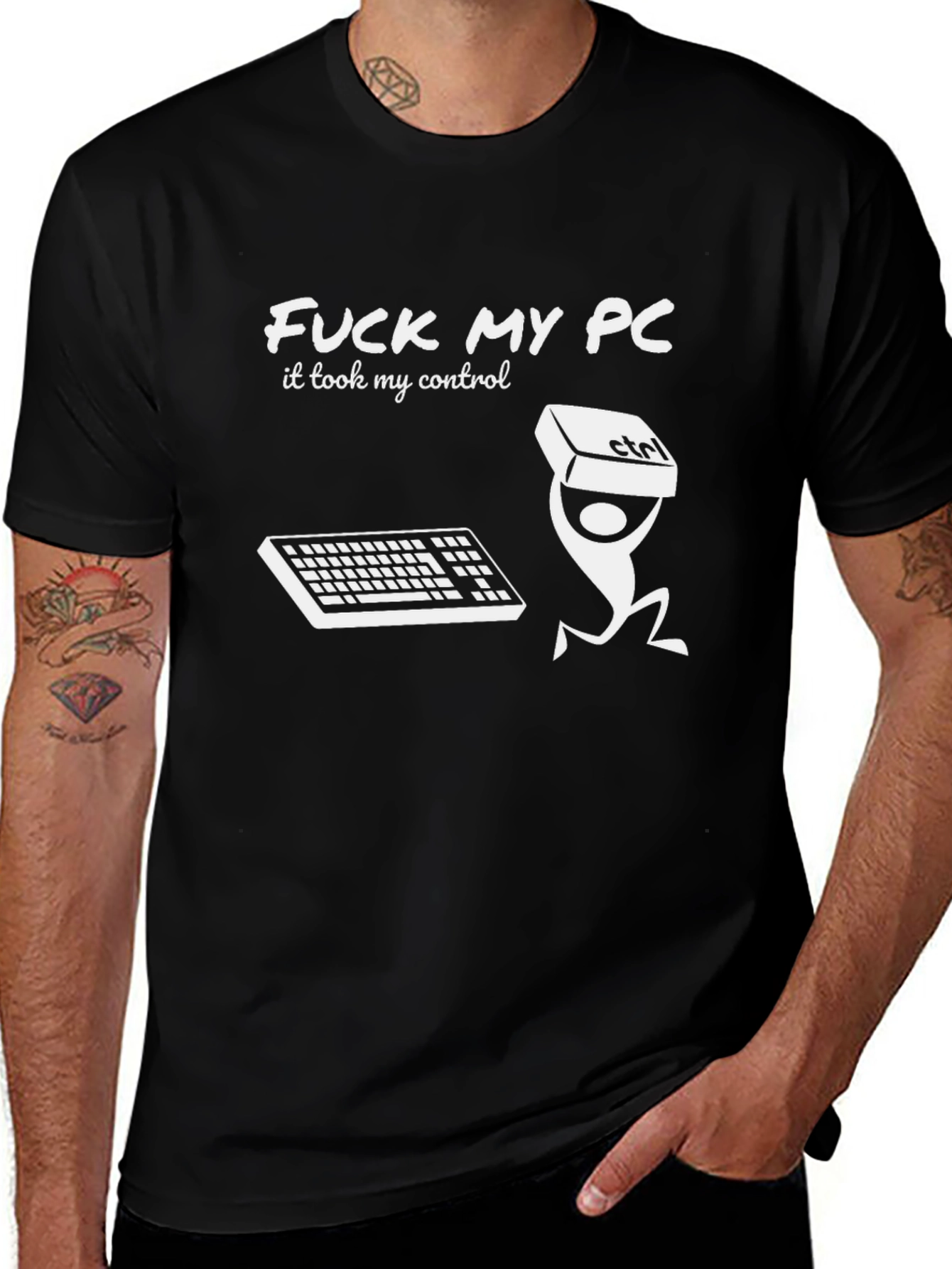 Funny "F*ck My PC" Graphic T-Shirt
