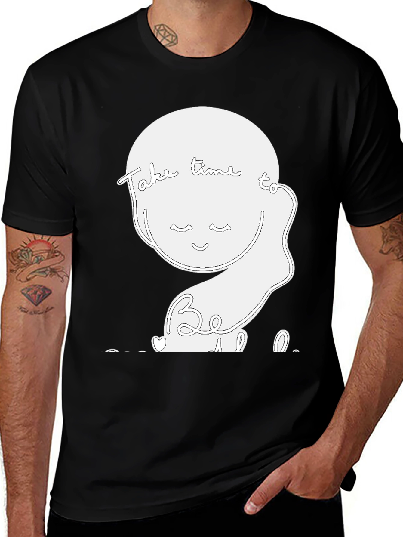 Variant 16 of Relaxed Fit Graphic Tee - Take Time to Be