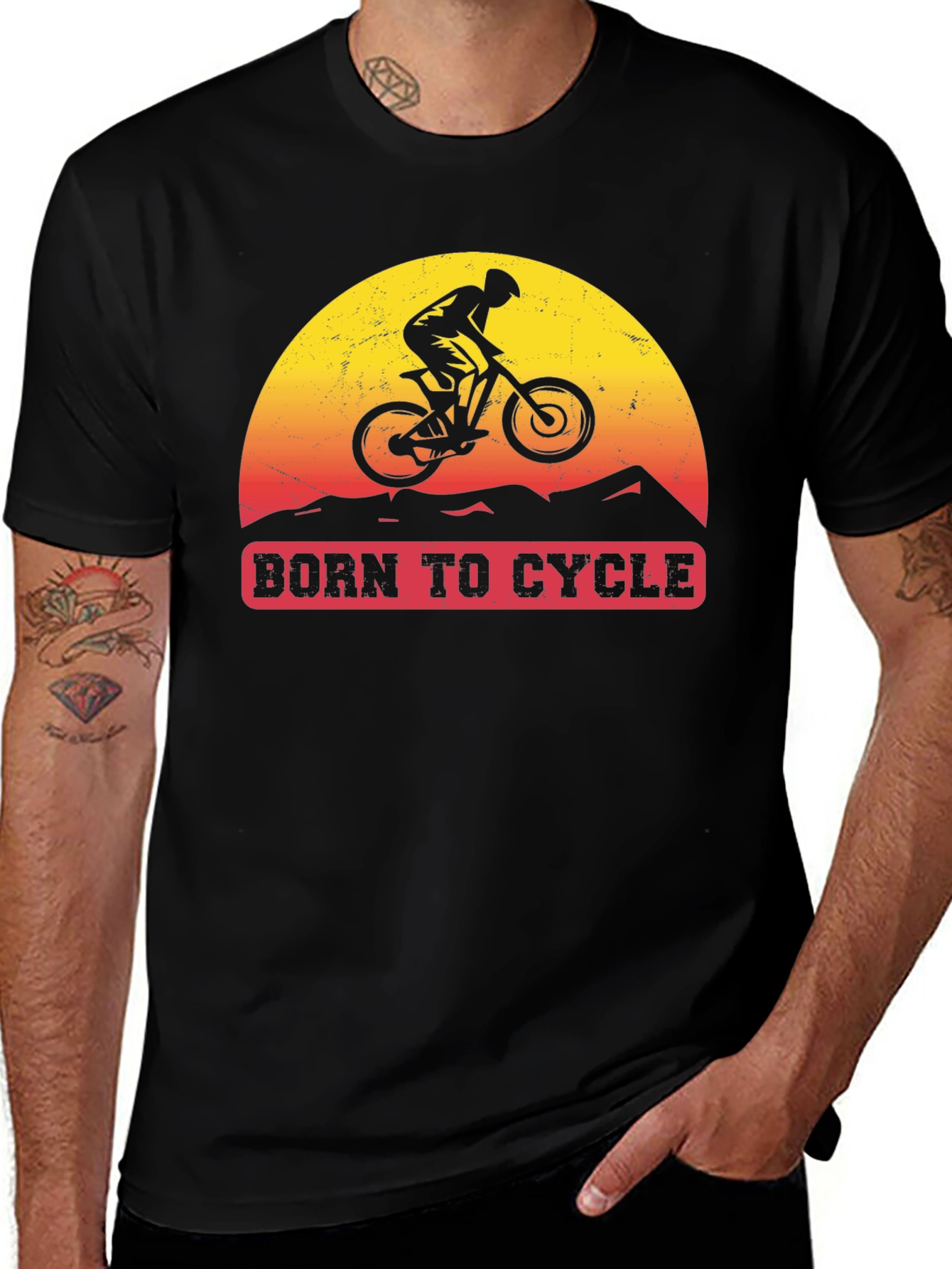 Variant 5 of Born to Cycle Graphic Tee