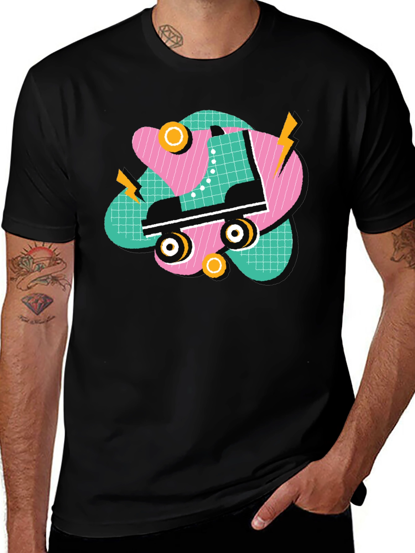 Variant 23 of Retro Roller Skate Graphic Tee - 80s Style T-Shirt
