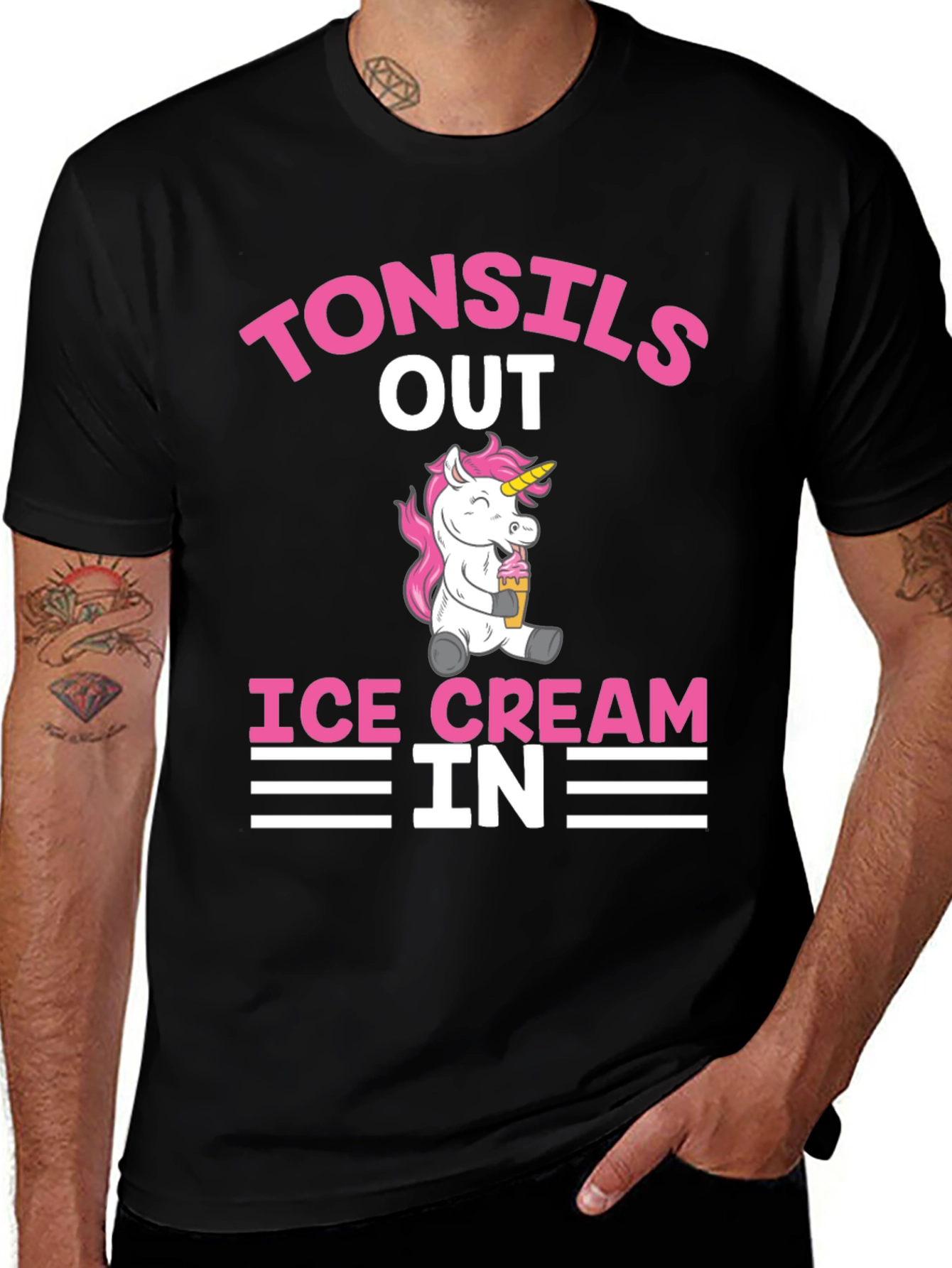 Variant 10 of Tonsils Out Ice Cream In Funny Graphic Tee