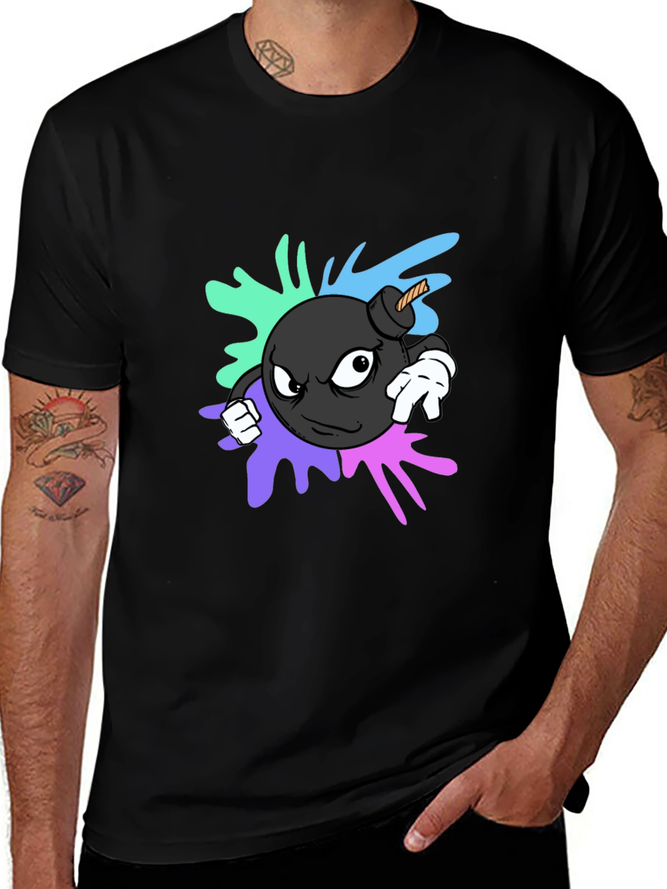 Variant 3 of Bomb Graphic Black T-Shirt