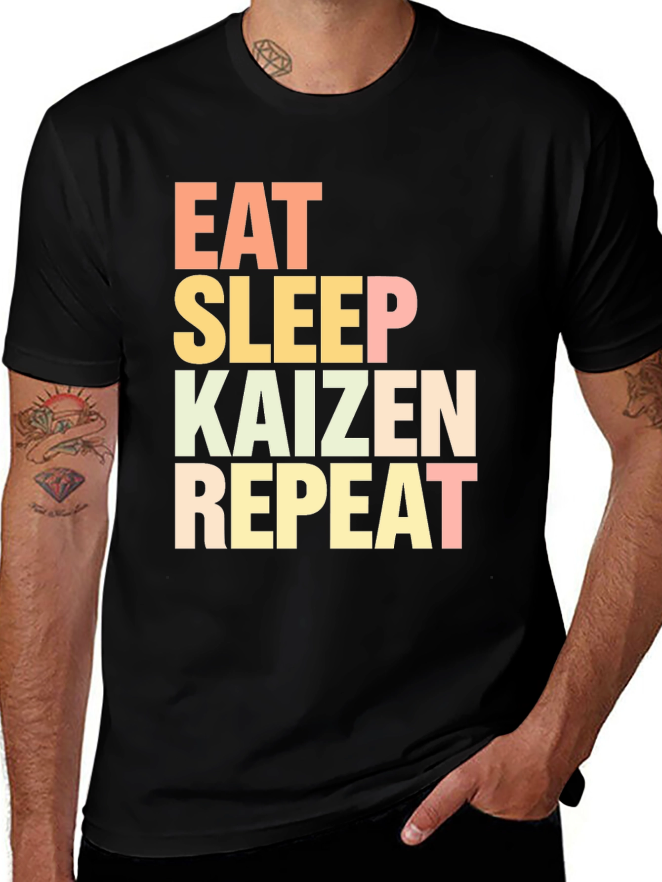 Variant 20 of Eat Sleep Kaizen Repeat Graphic Tee
