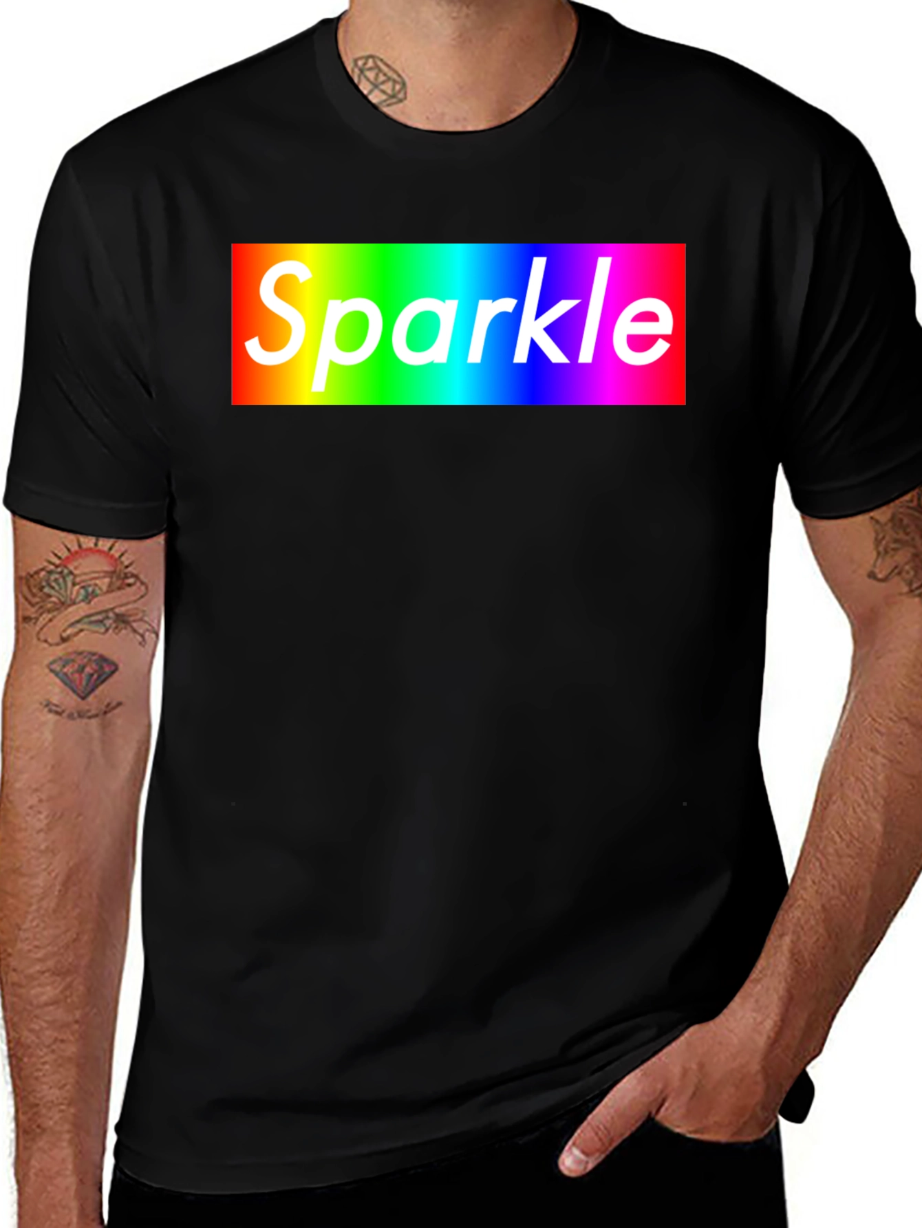 Variant 9 of Rainbow Sparkle T-Shirt - Bold Graphic Tee