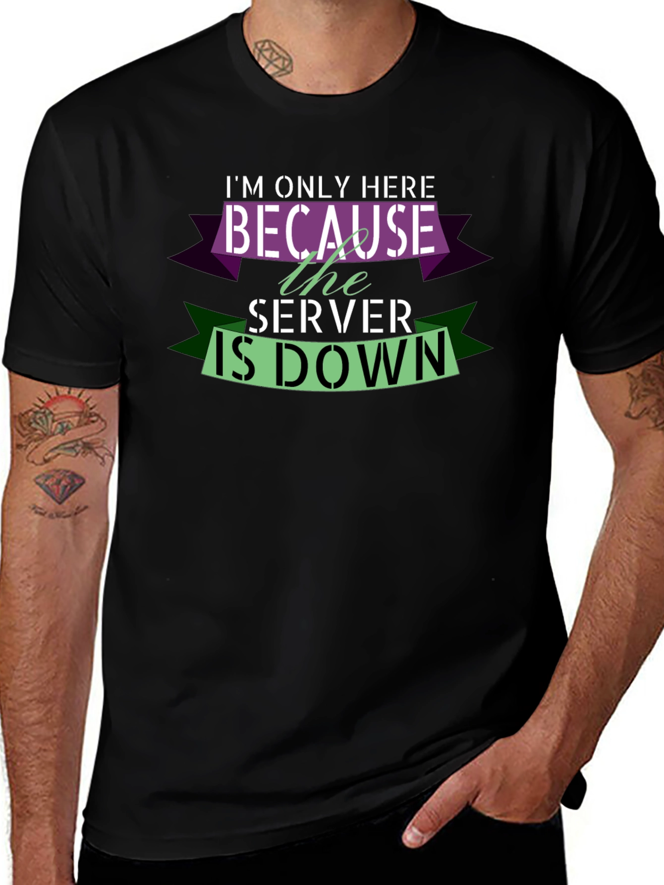 Variant 20 of I'm Only Here Because The Server Is Down T-Shirt