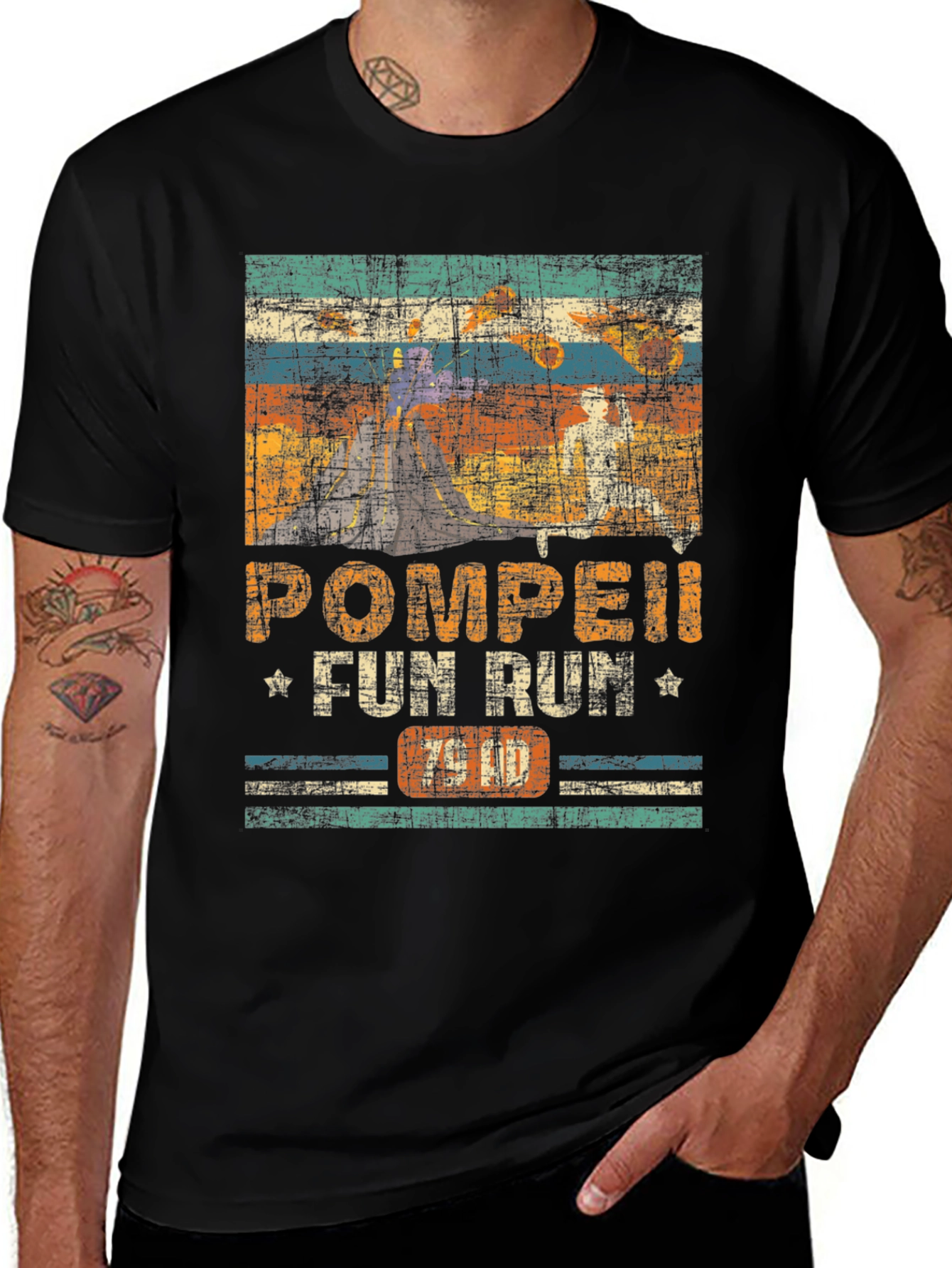Pompeii Fun Run T-Shirt - Vintage Style