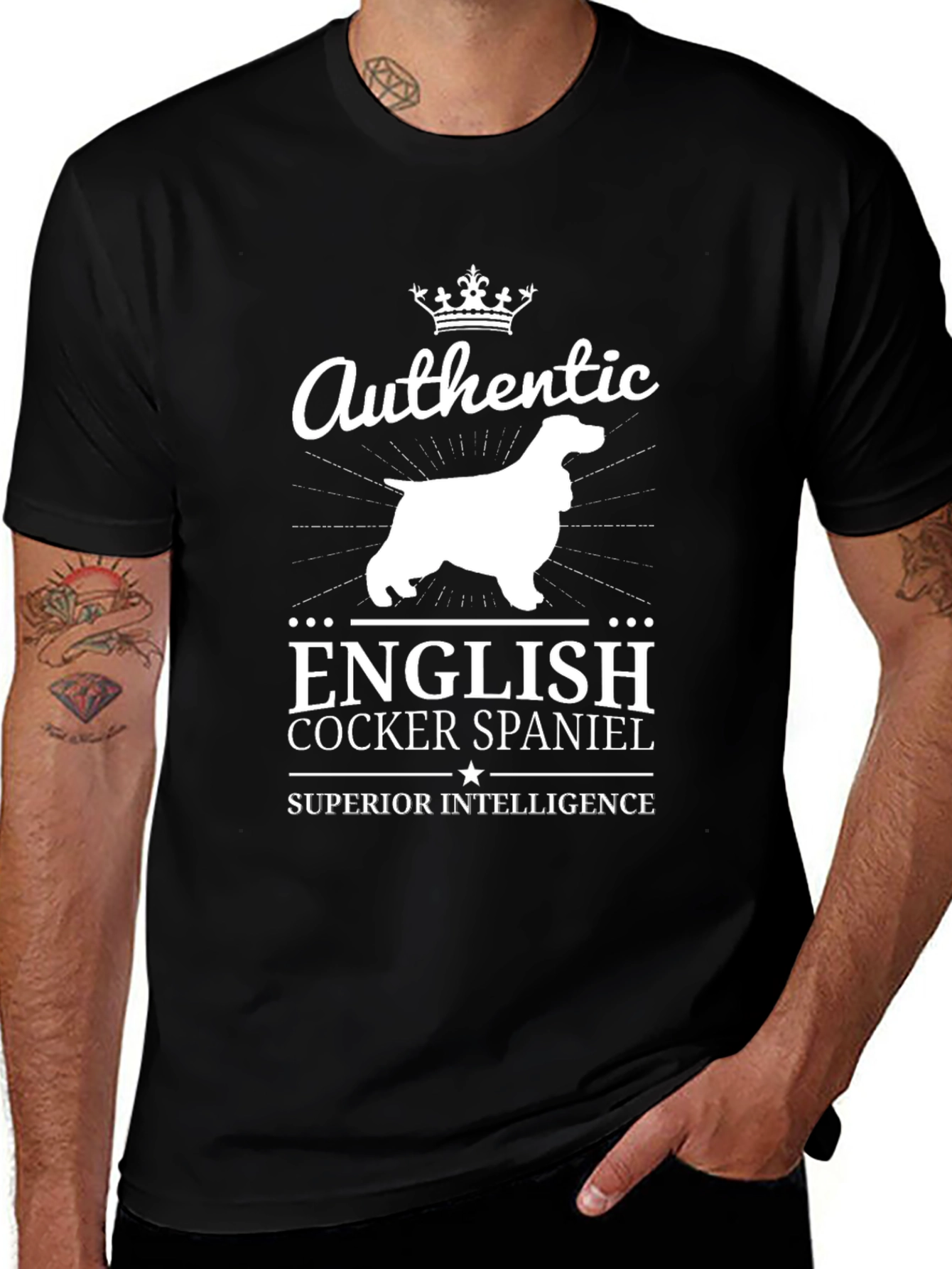 Variant 5 of Authentic English Cocker Spaniel T-Shirt - Superior Intelligence