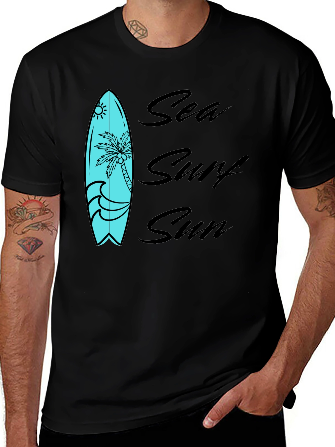 Sea Surf Sun Graphic Tee - Summer Vibes!